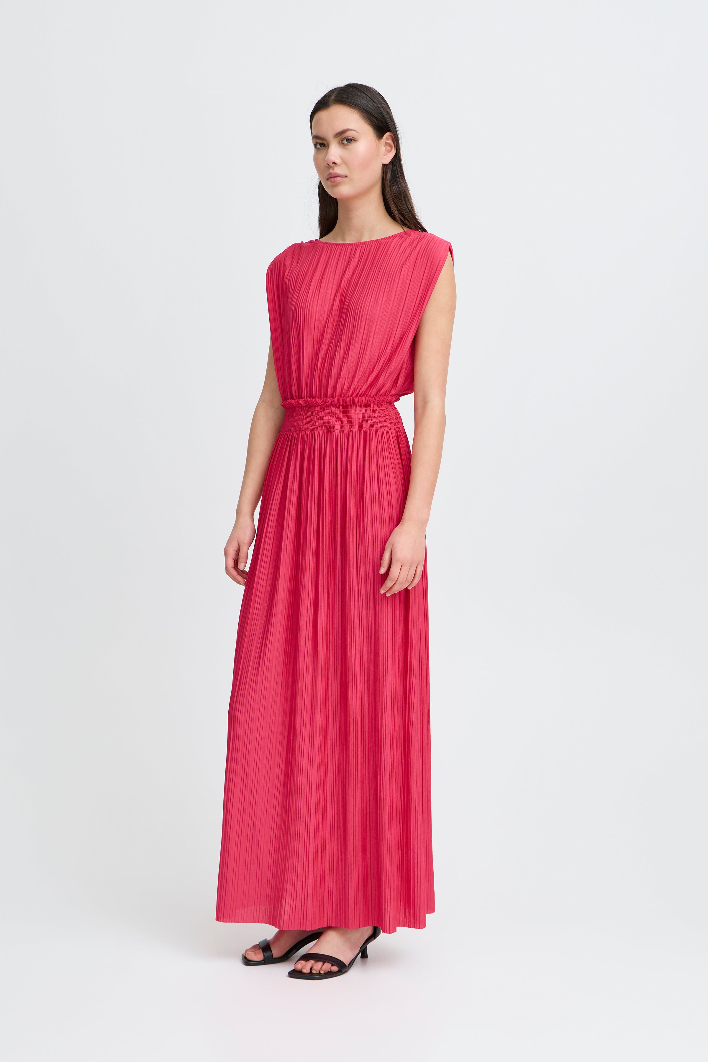 Yvette Sleeveless Maxi Dress (Bright Rose)