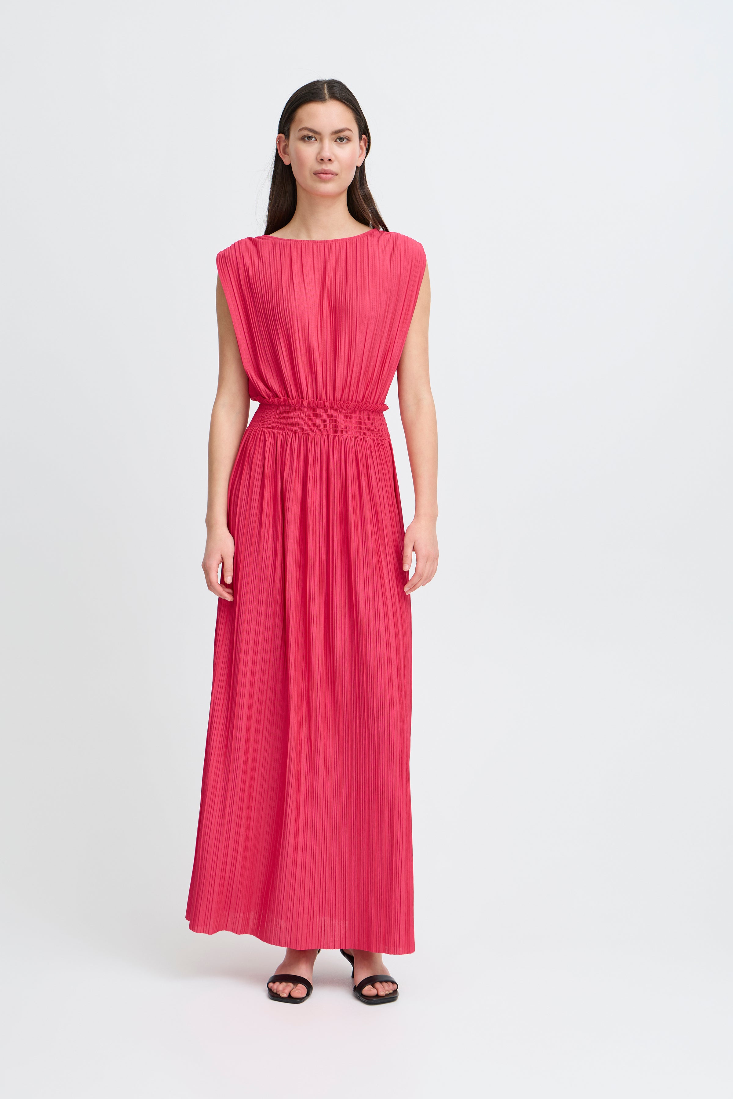 Yvette Sleeveless Maxi Dress (Bright Rose)