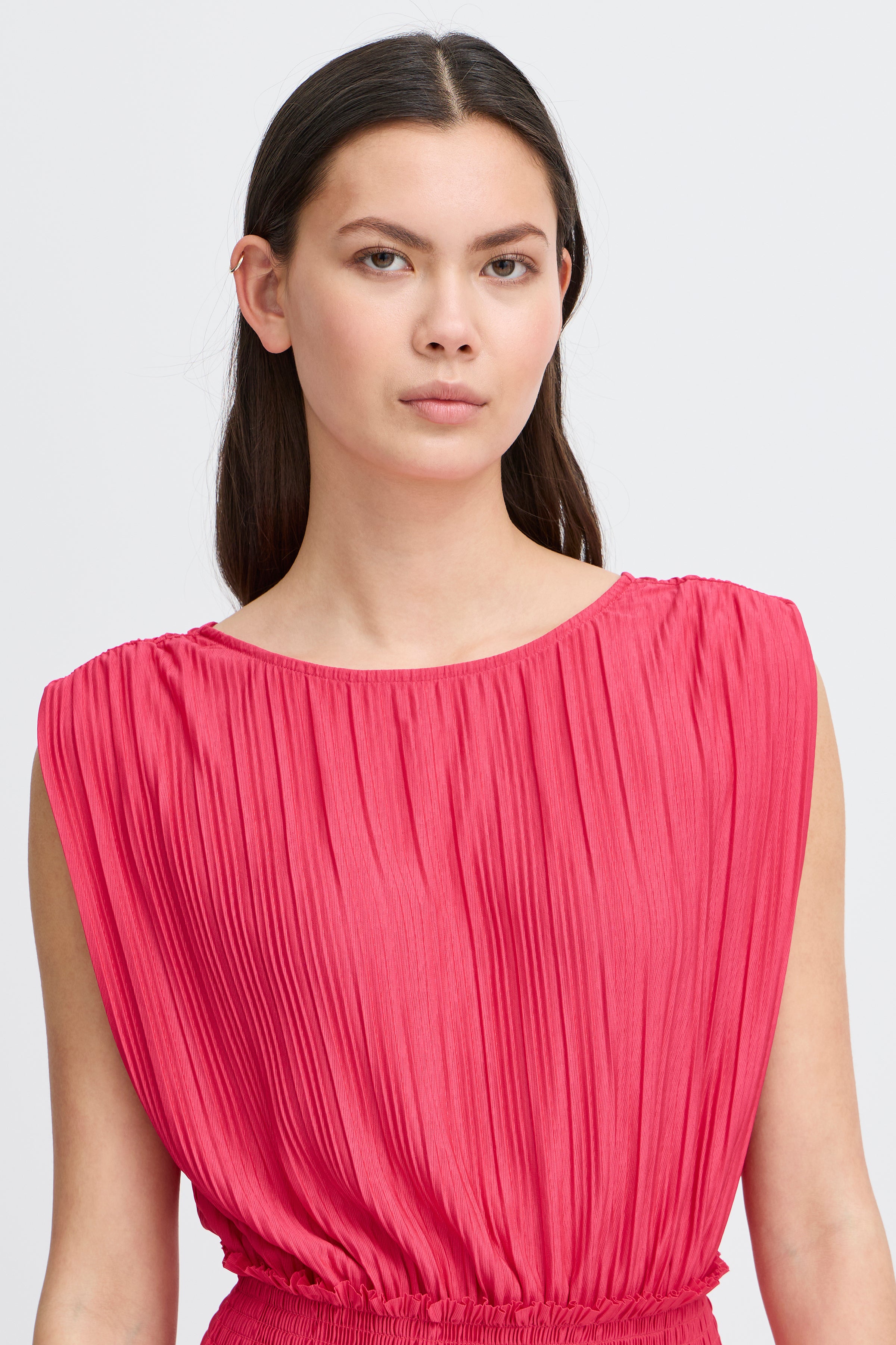 Yvette Sleeveless Maxi Dress (Bright Rose)
