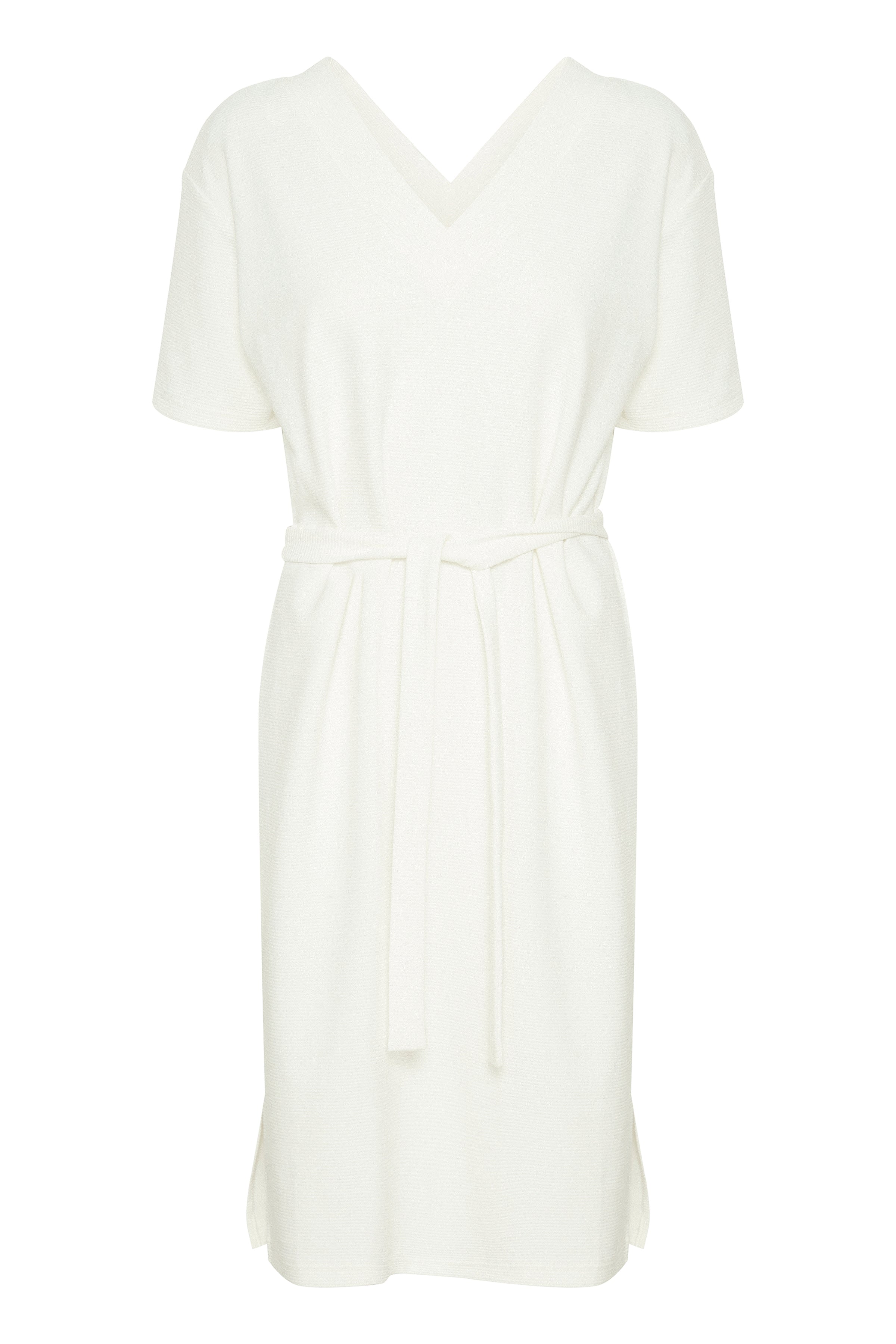 Leila Short Sleeve Dress (Cloud Dancer)