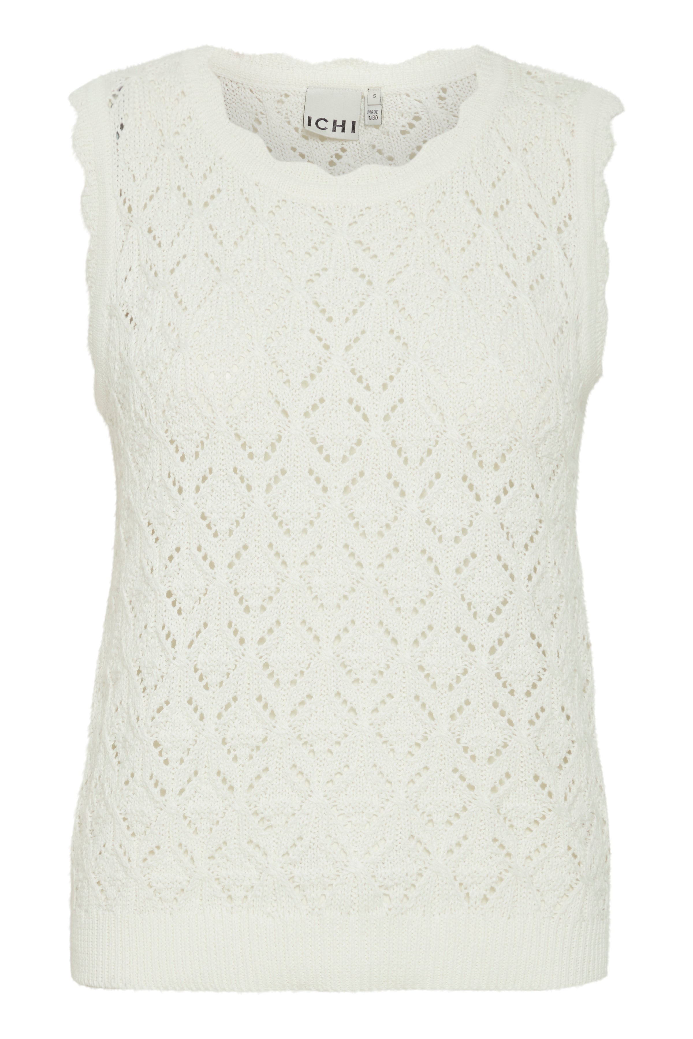 LAUNA SLEEVELESS KNITTED JUMPER (CLOUD DANCER)