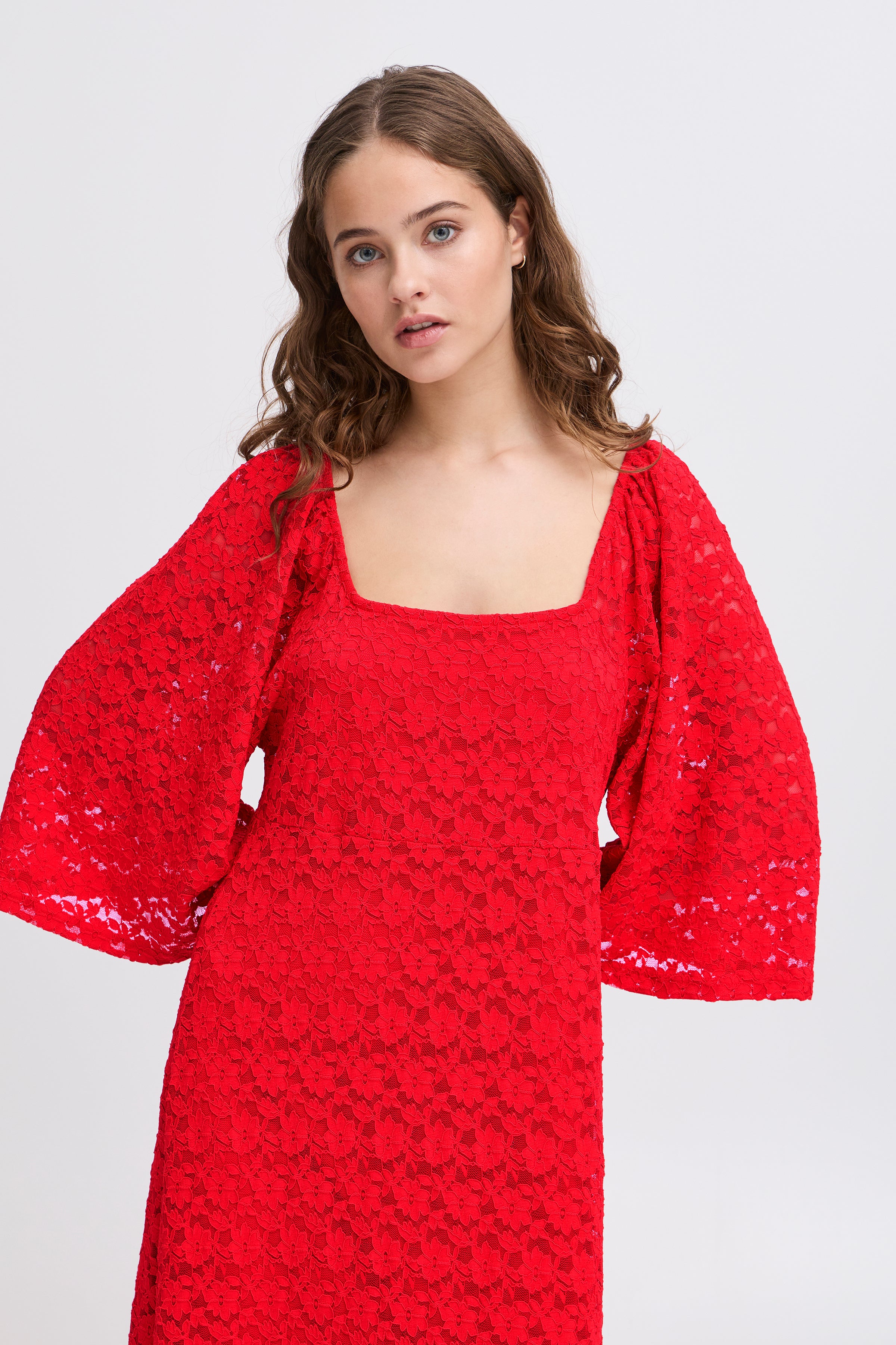 Paula Midi Dress (Mars Red)