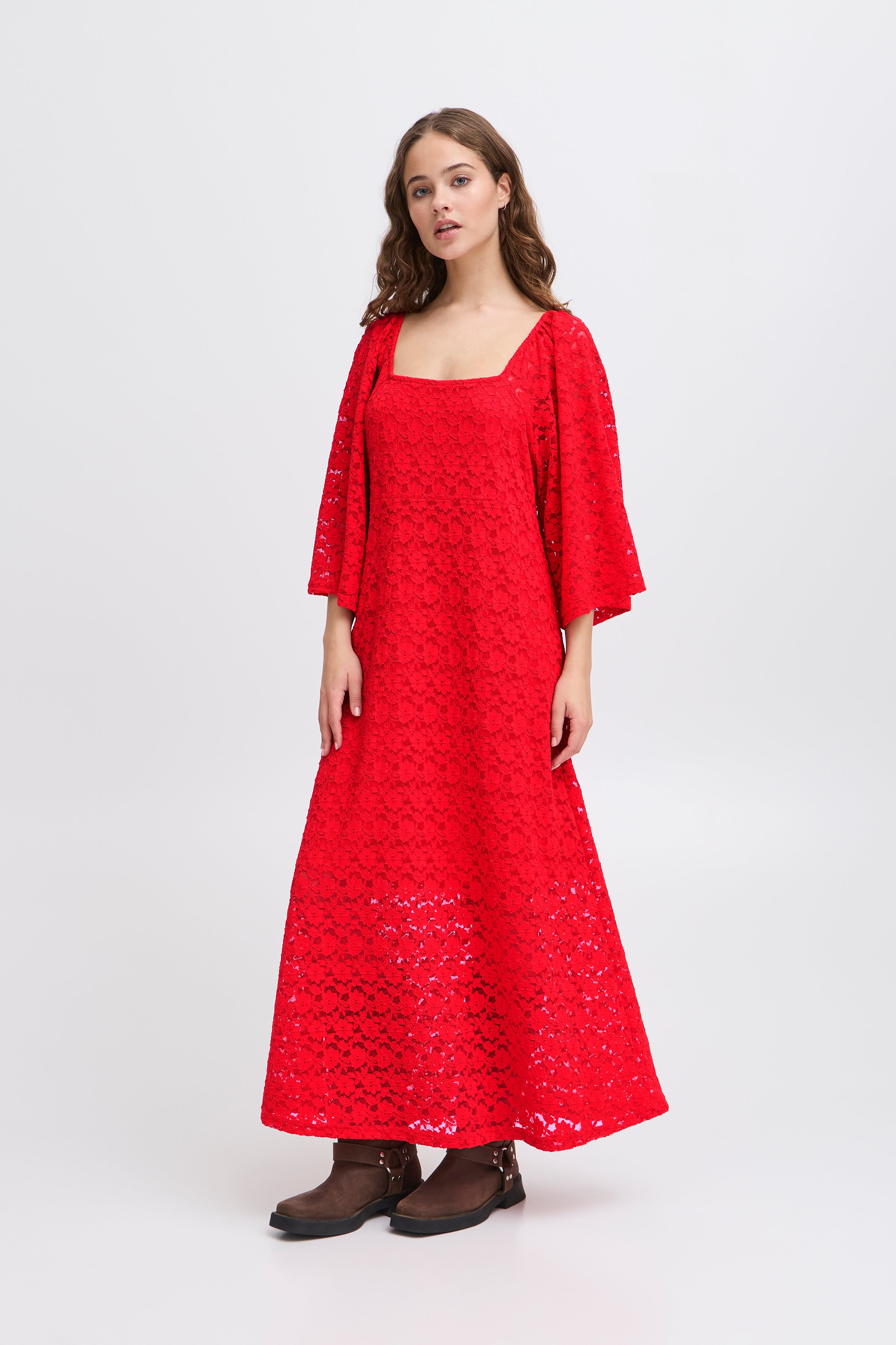 Paula Midi Dress (Mars Red)