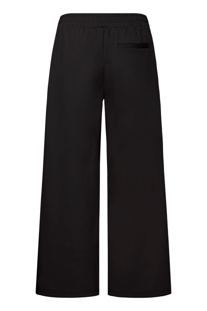 Kate Cropped Wide Leg Pants (Black)
