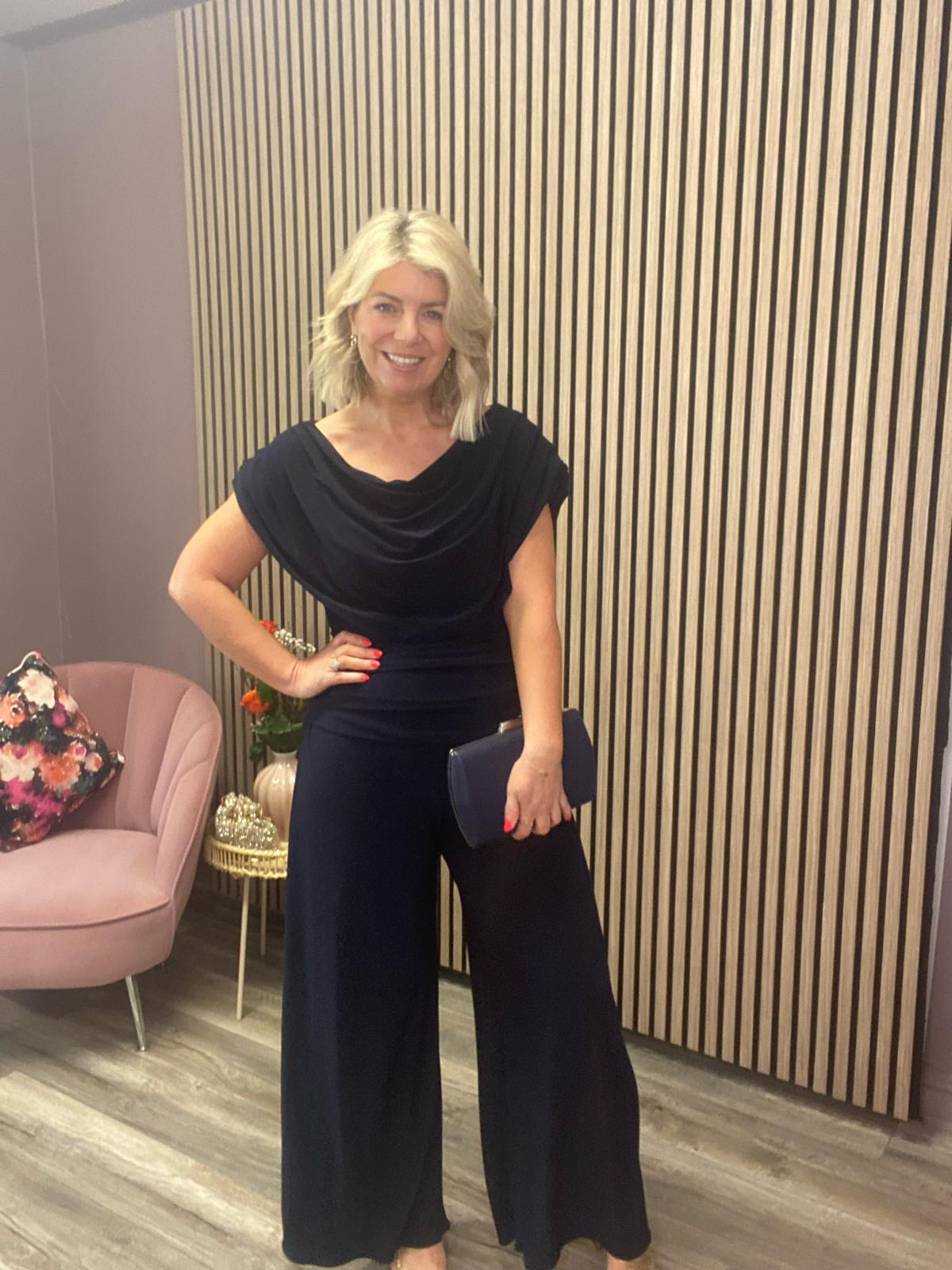 CARBON JERSEY JUMPSUIT (NAVY)