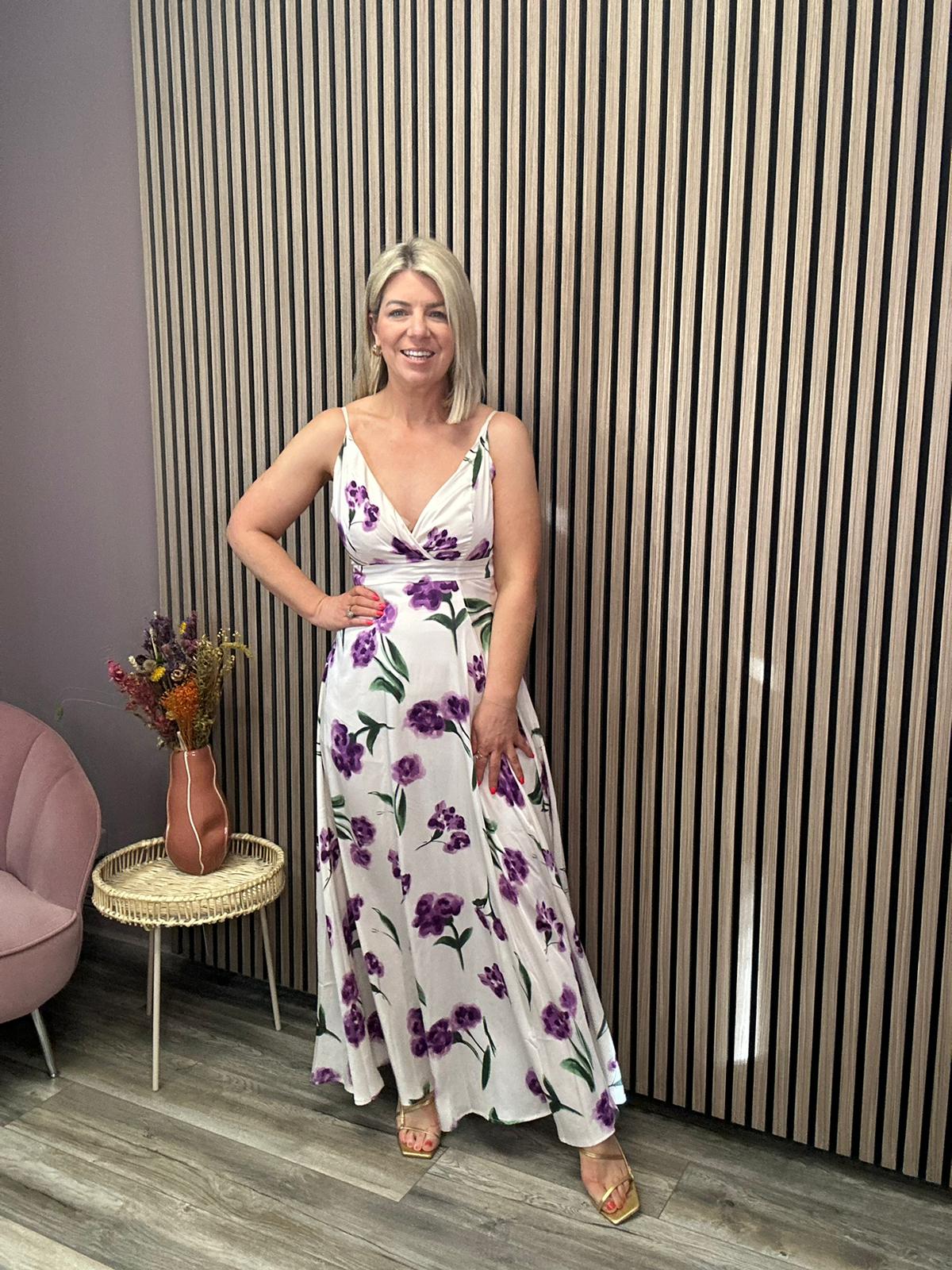 JAZZ MAXI DRESS (PURPLE FLOWER)