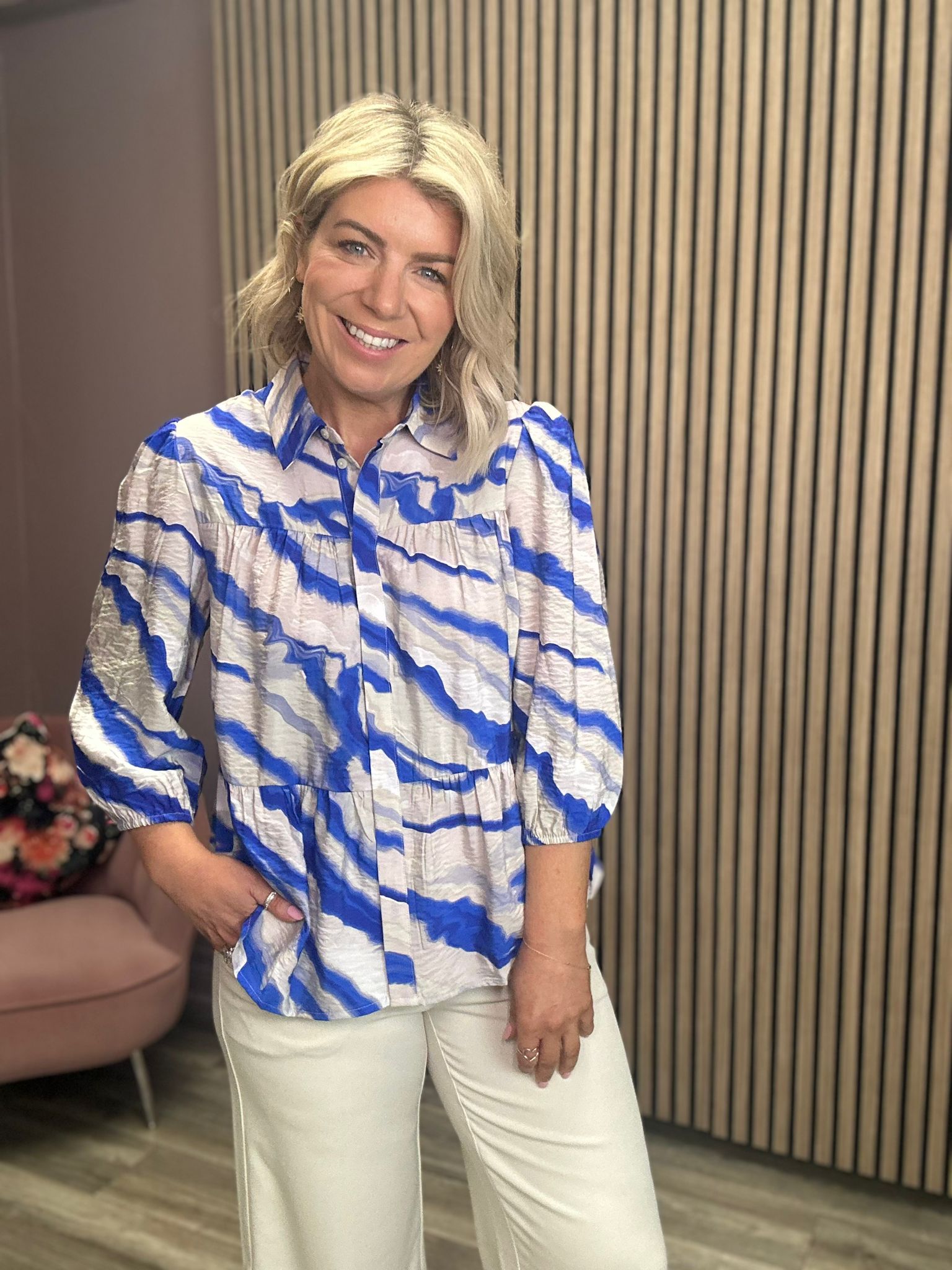 ESA 3/4 SLEEVE SHIRT (GREY VIOLET)