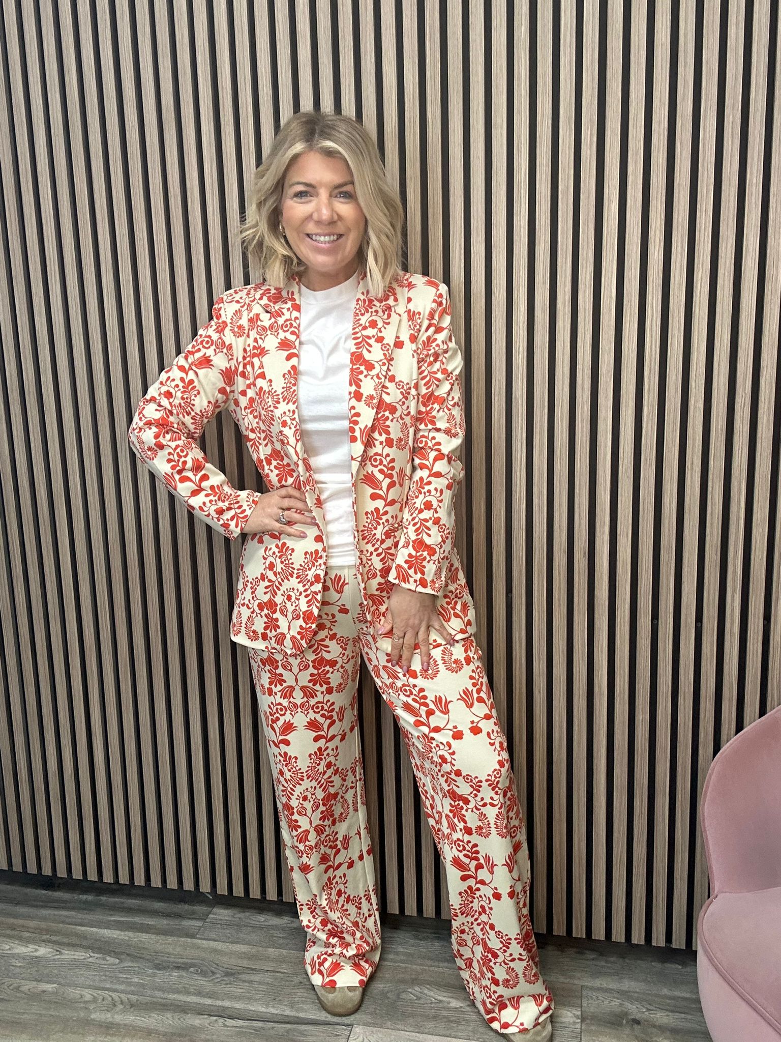 Lizzy Wide Leg Pants (Fiesta Flower)