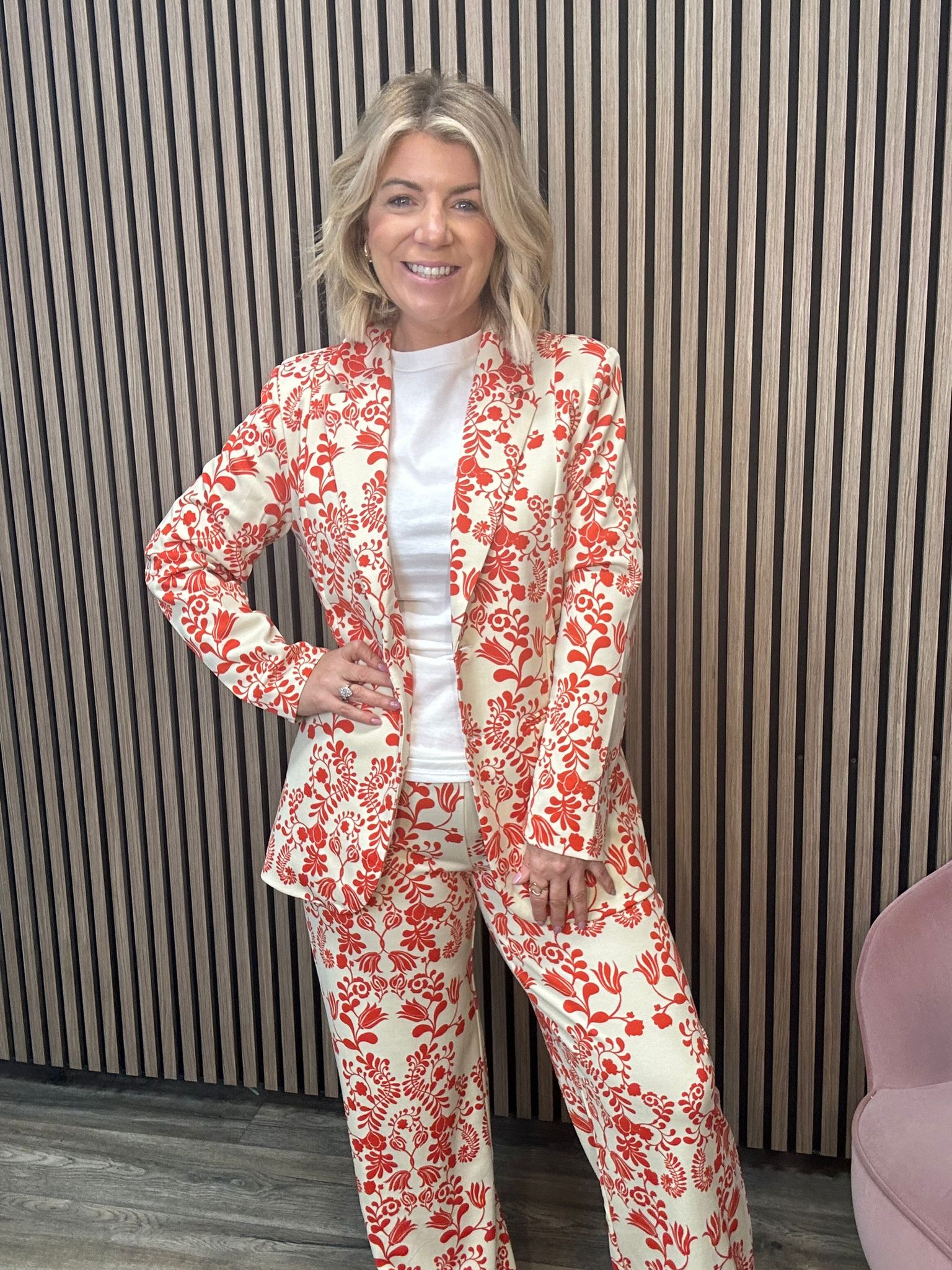 Lizzy Wide Leg Pants (Fiesta Flower)