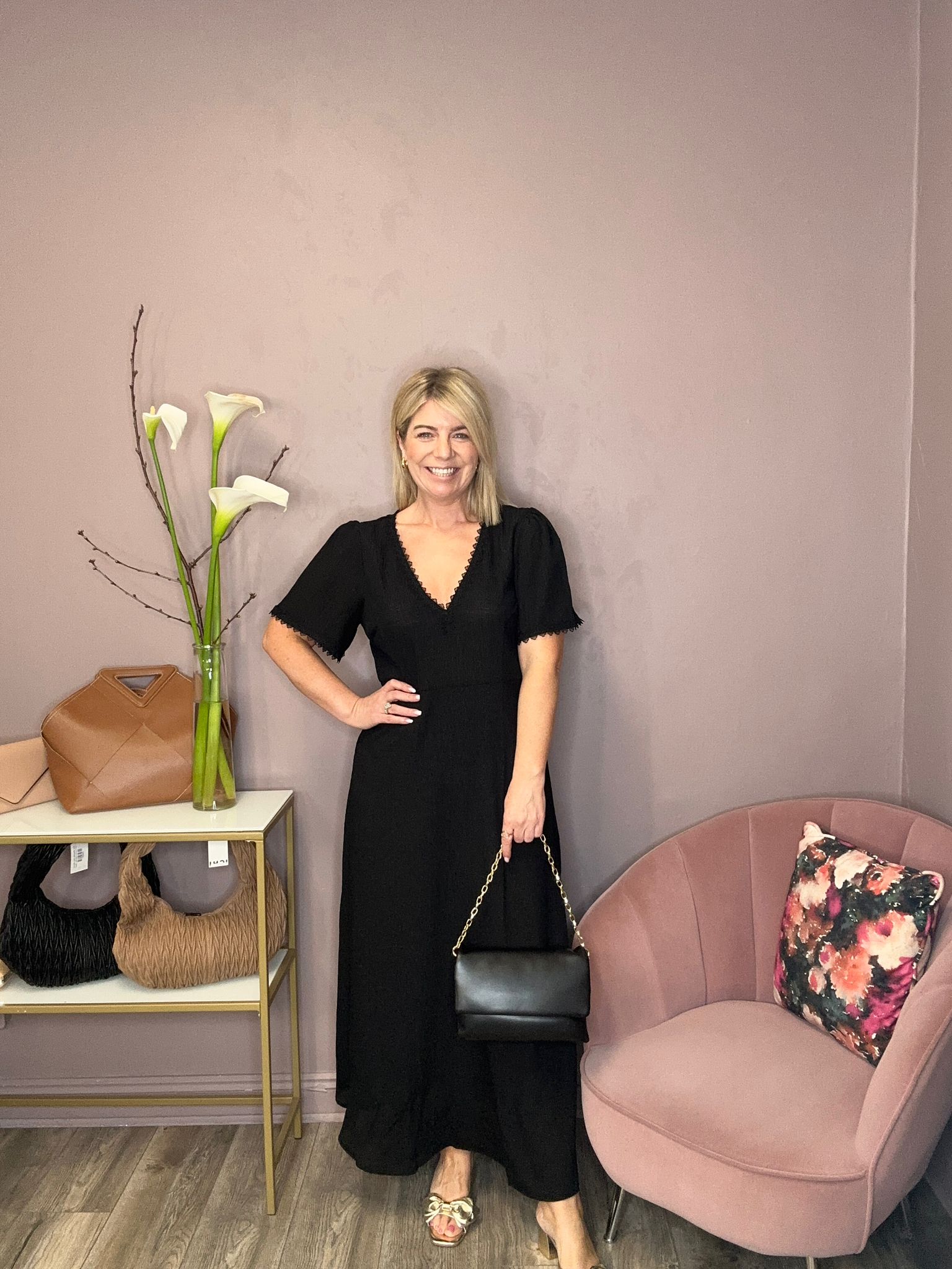 Rosetta Maxi Dress (Black)