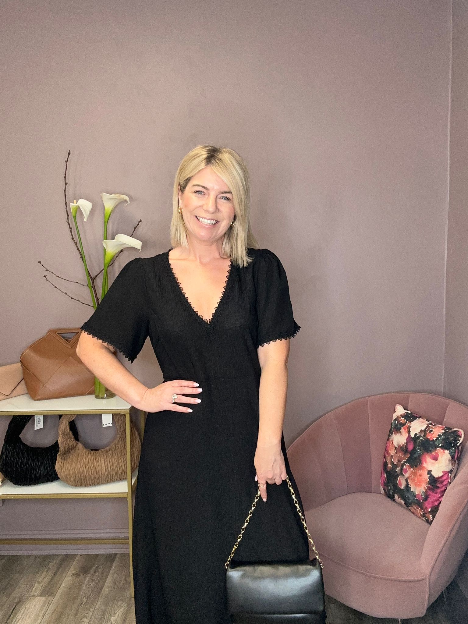 Rosetta Maxi Dress (Black)