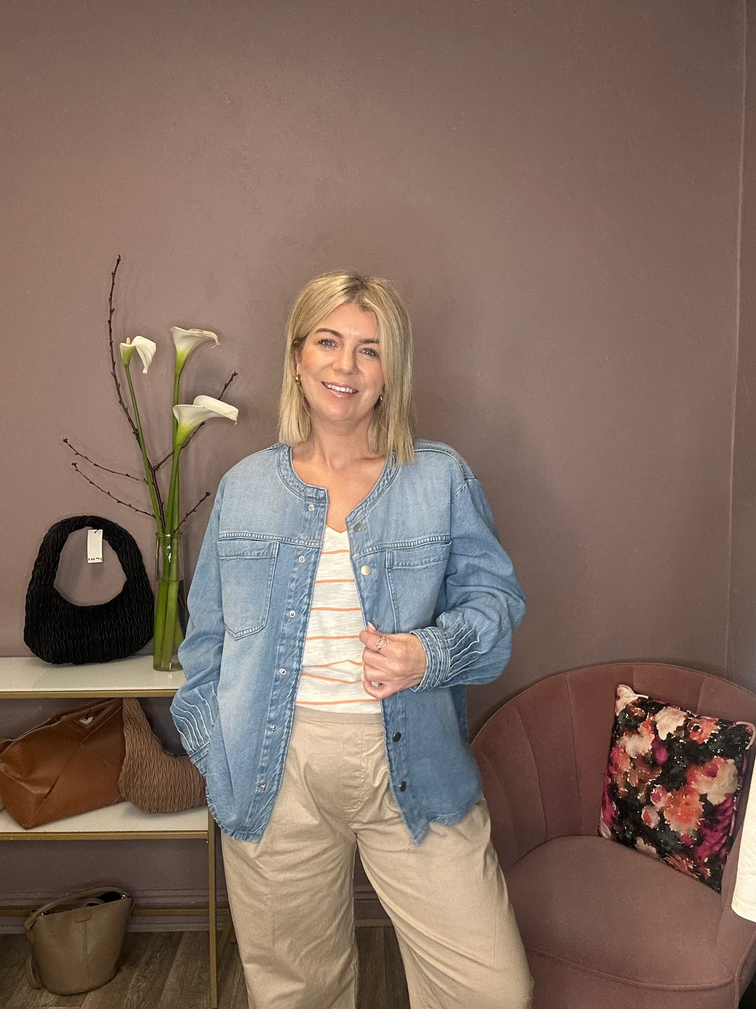 Ciara Denim Shirt (Light Blue)