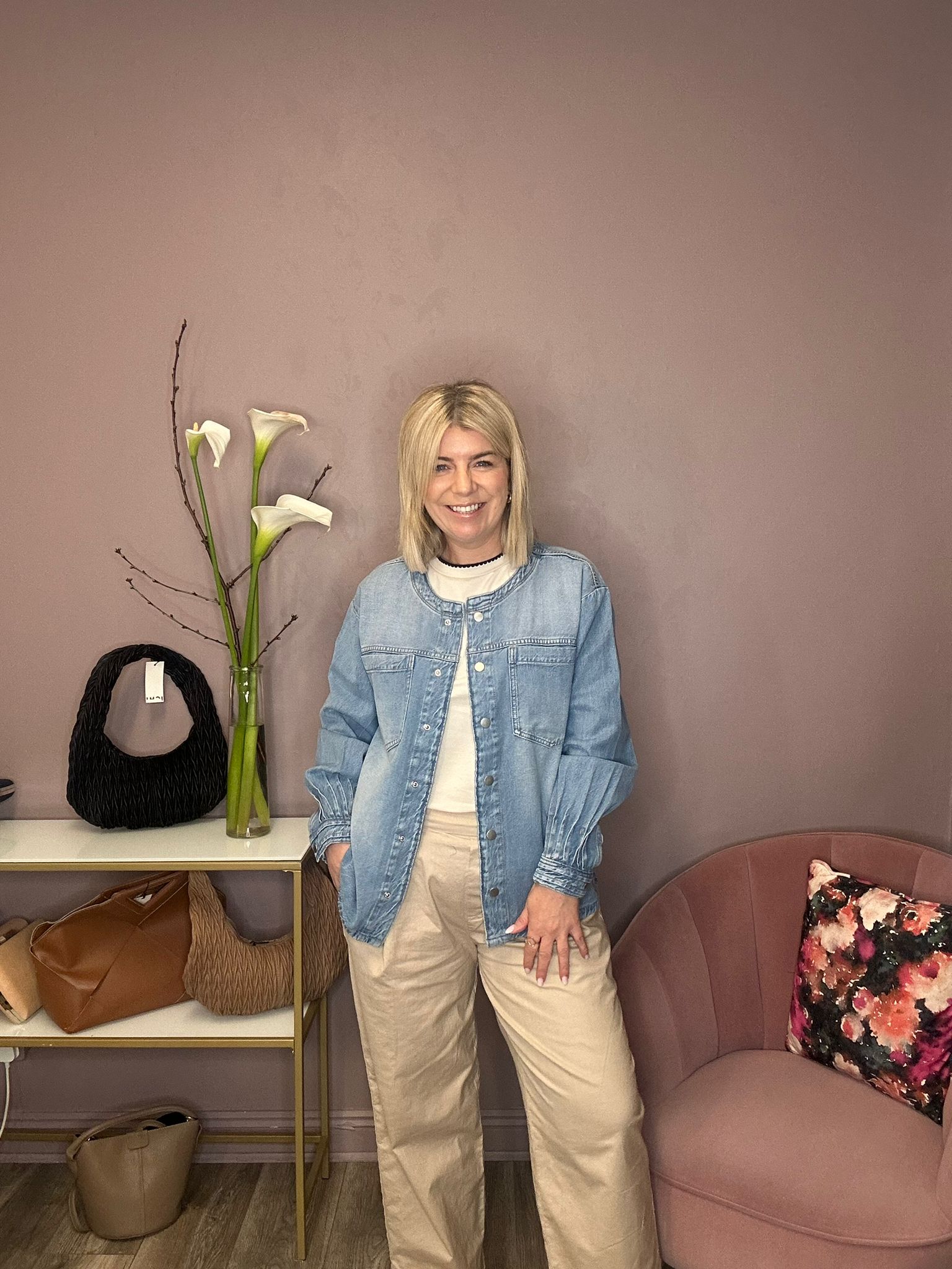 Ciara Denim Shirt (Light Blue)