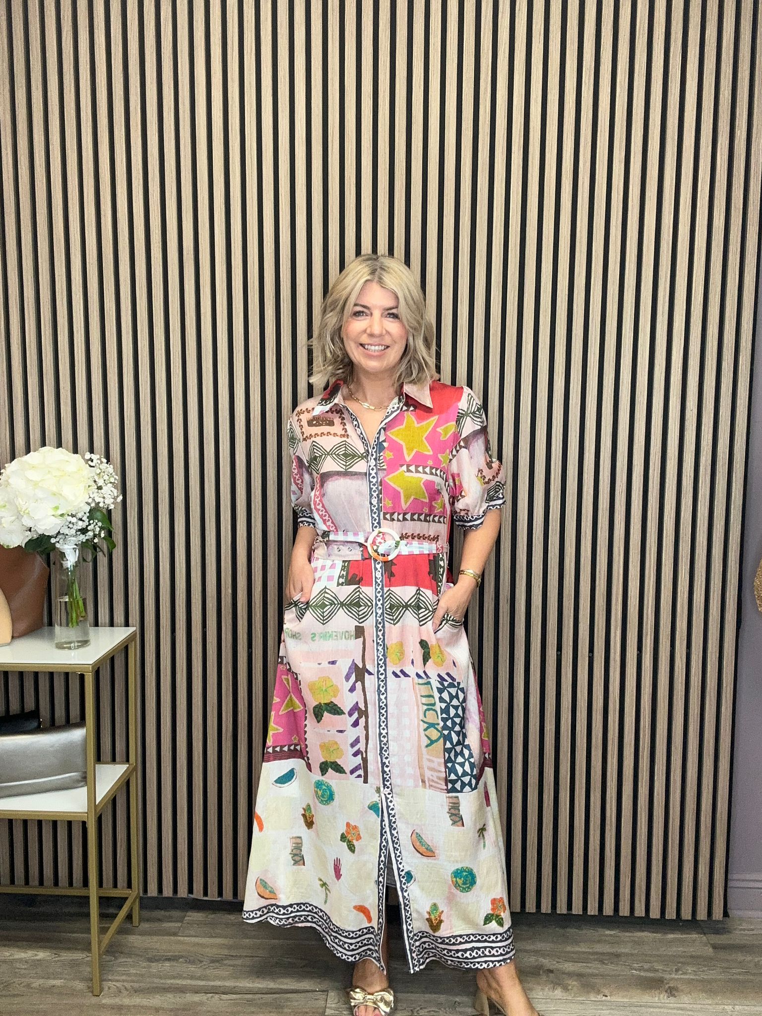 Ellie Shirt Dress (Pink)