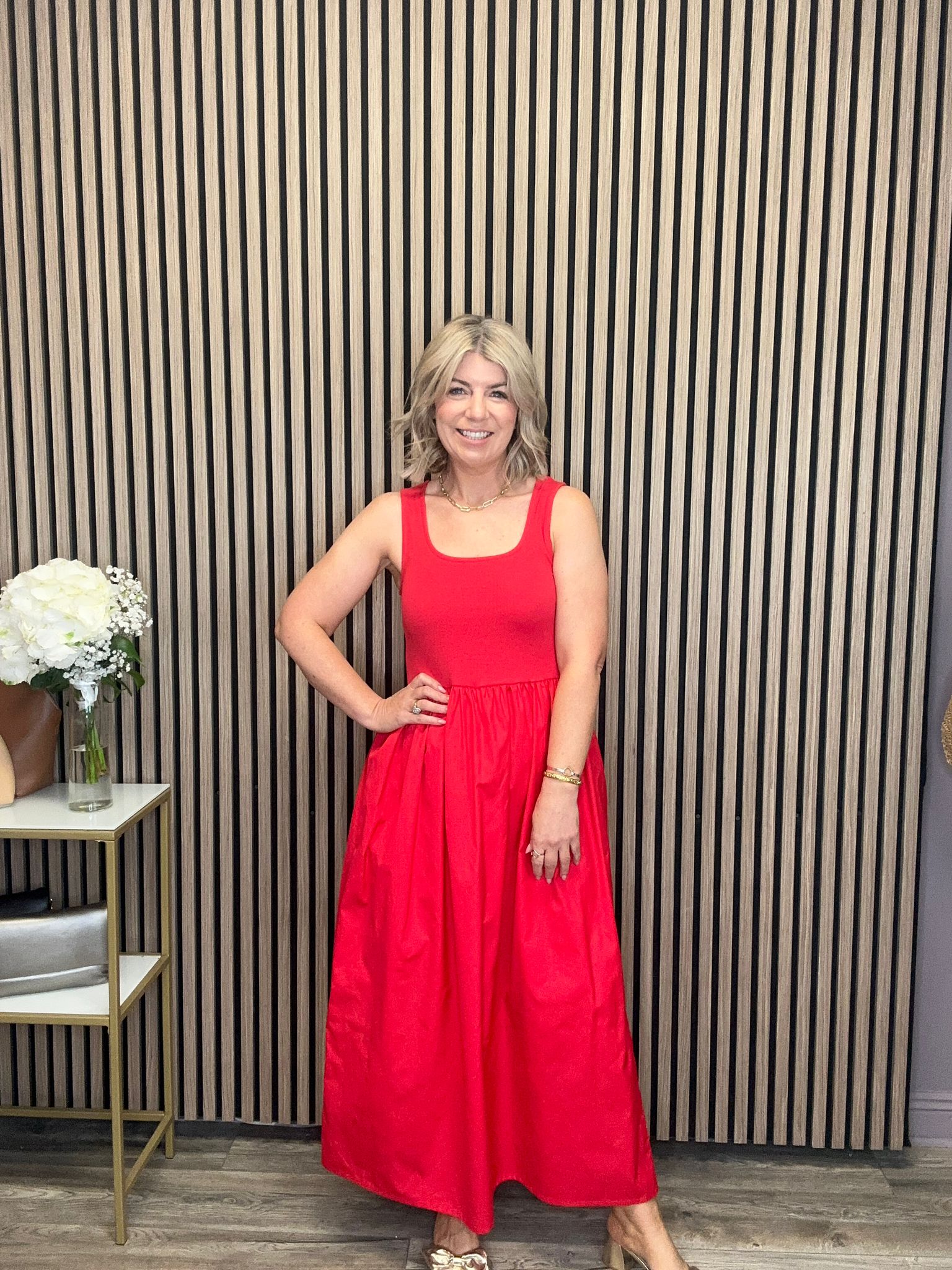 Dulla Maxi Dress (Goji Berry)