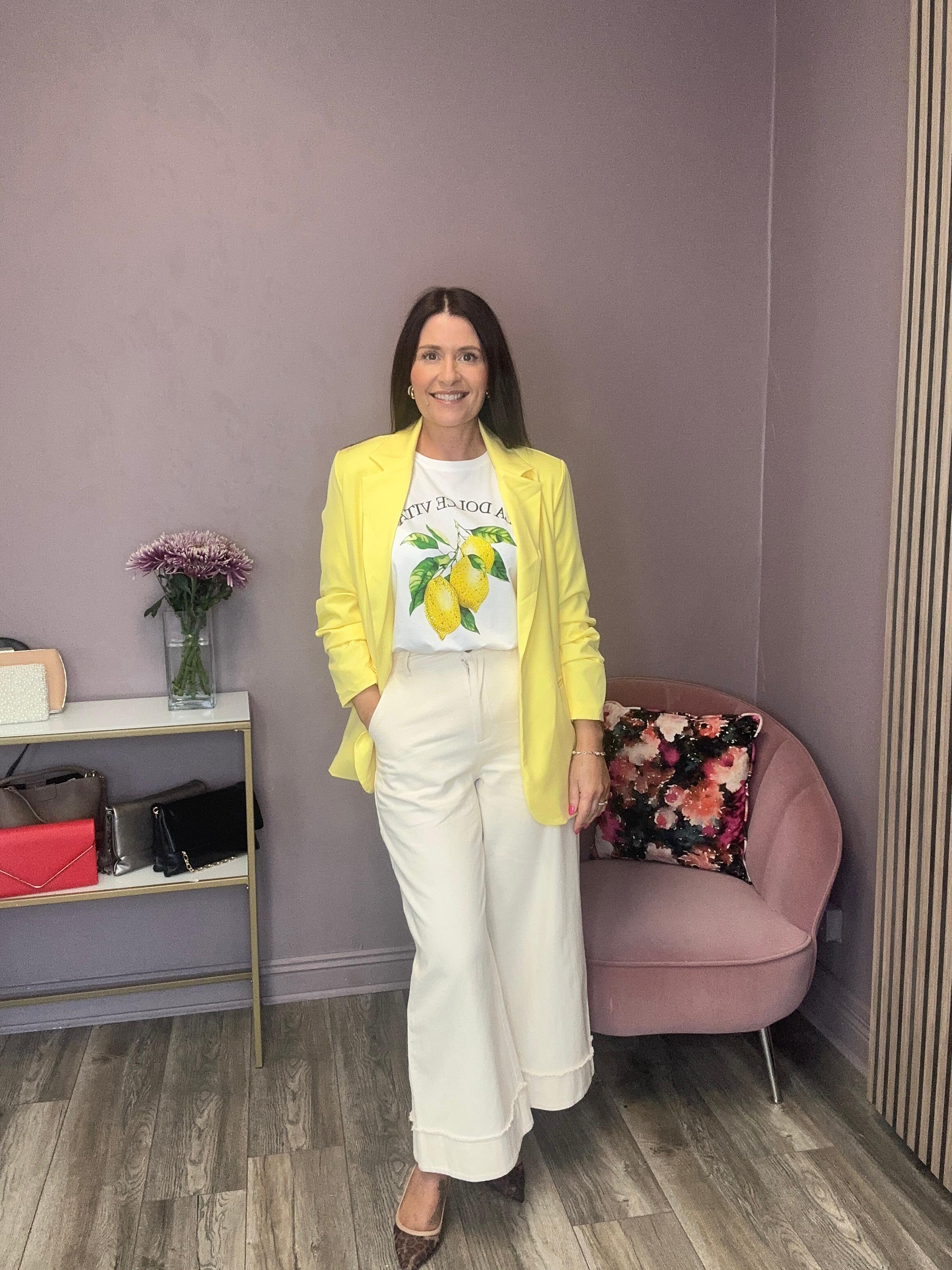 Katie Oversized Blazer (Lemon)