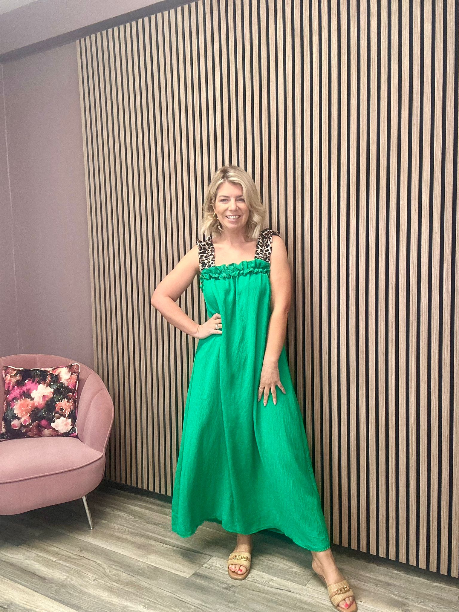 Stacie Midi Dress (Green/Leopard) | Love Cherish | Dress Stacie Midi Dress (Green/Leopard) | Love Cherish | Dress