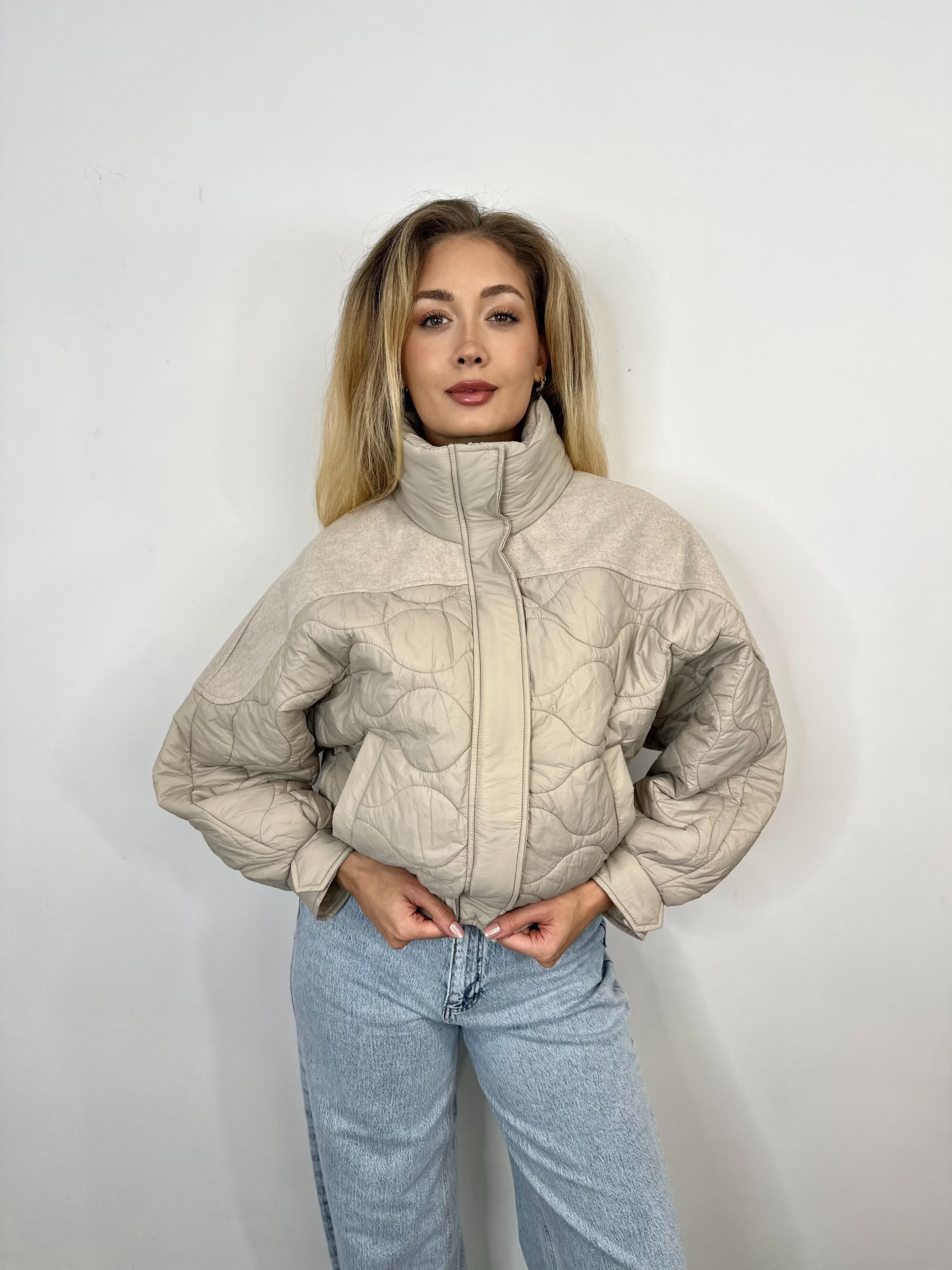 Anna Quilted Jacket (Natural/Melange)