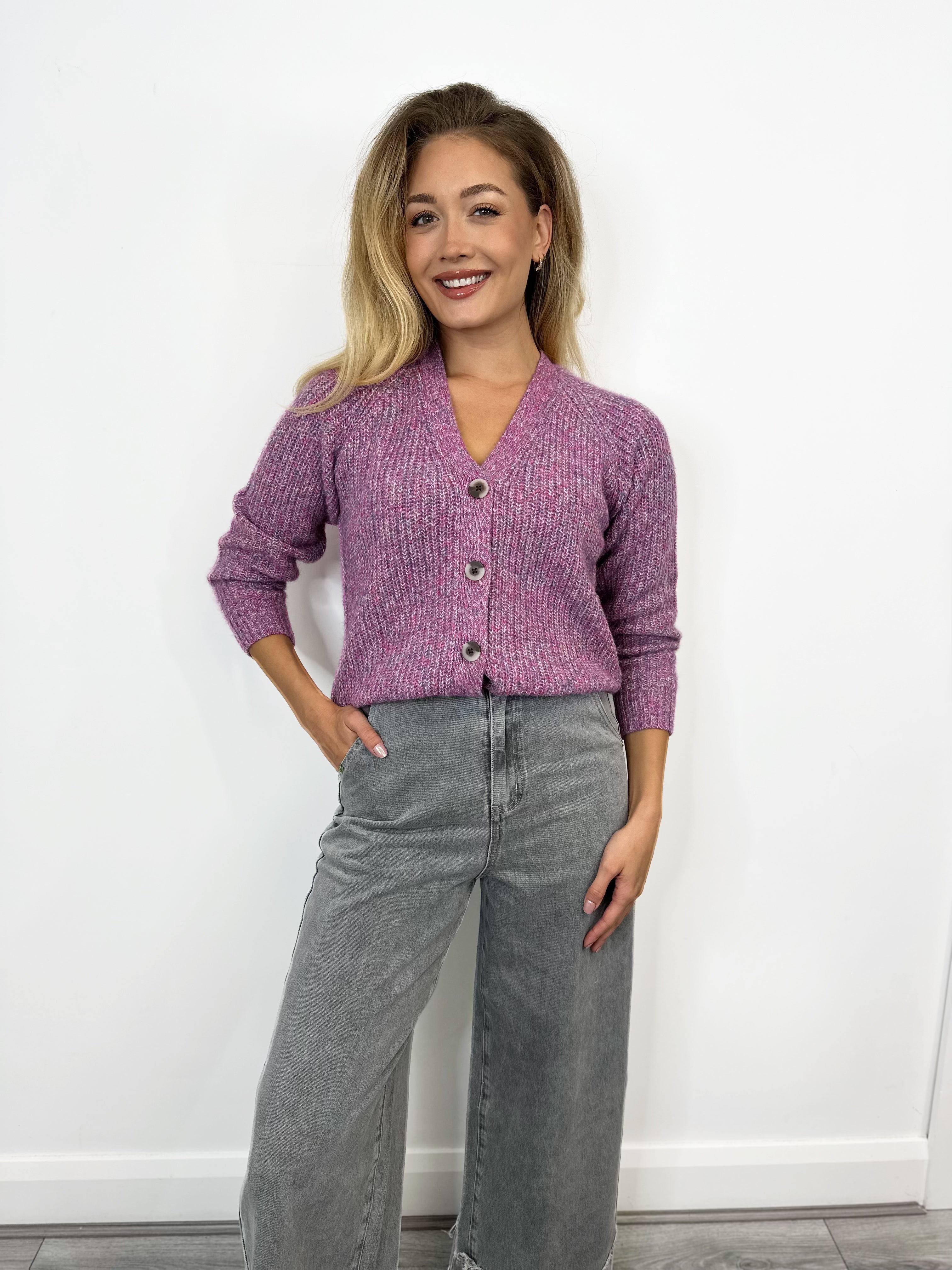 Posa Knit Cardigan (Sangria Sunset)