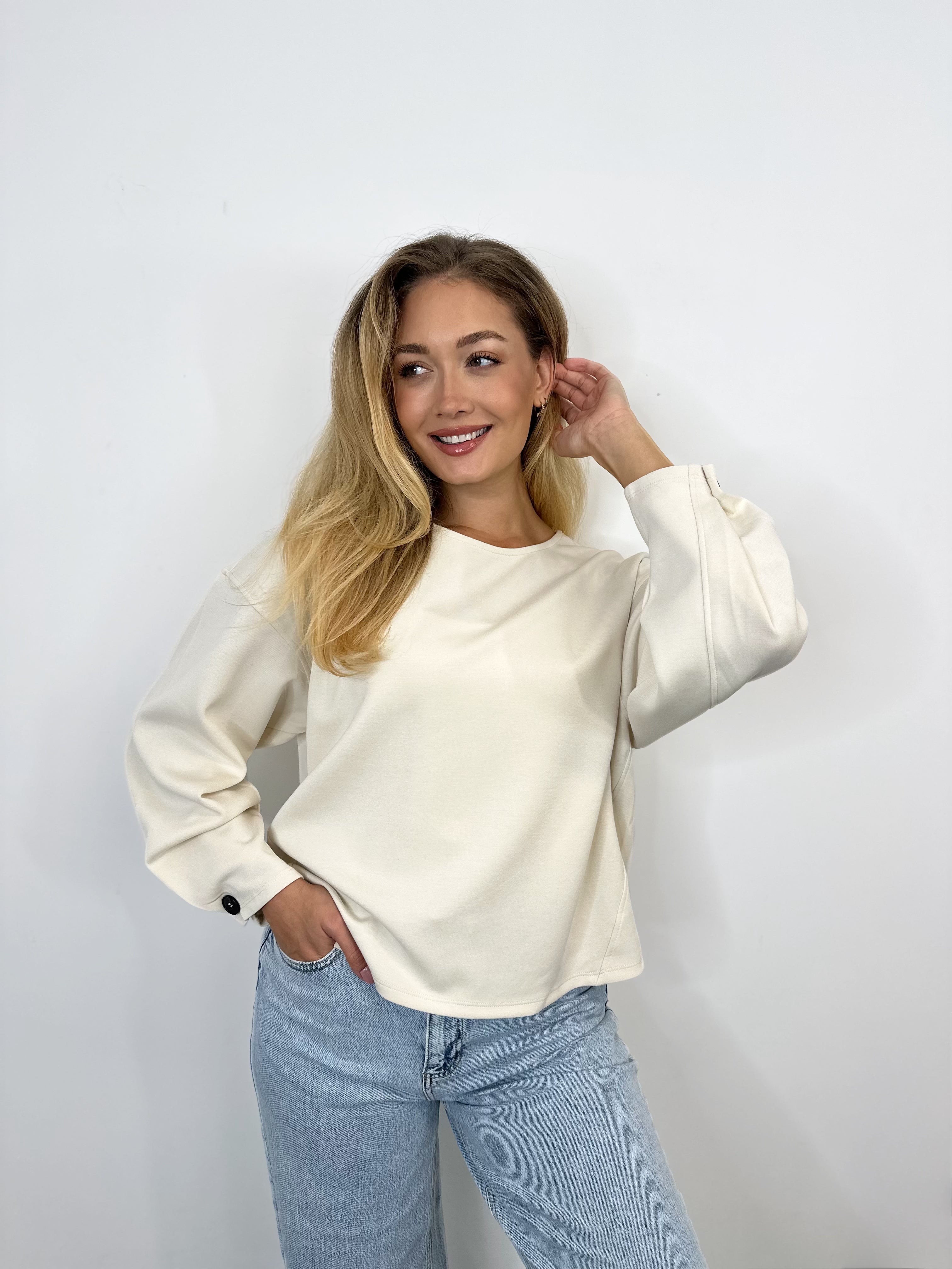 Nira Round Neck Top (Birch)