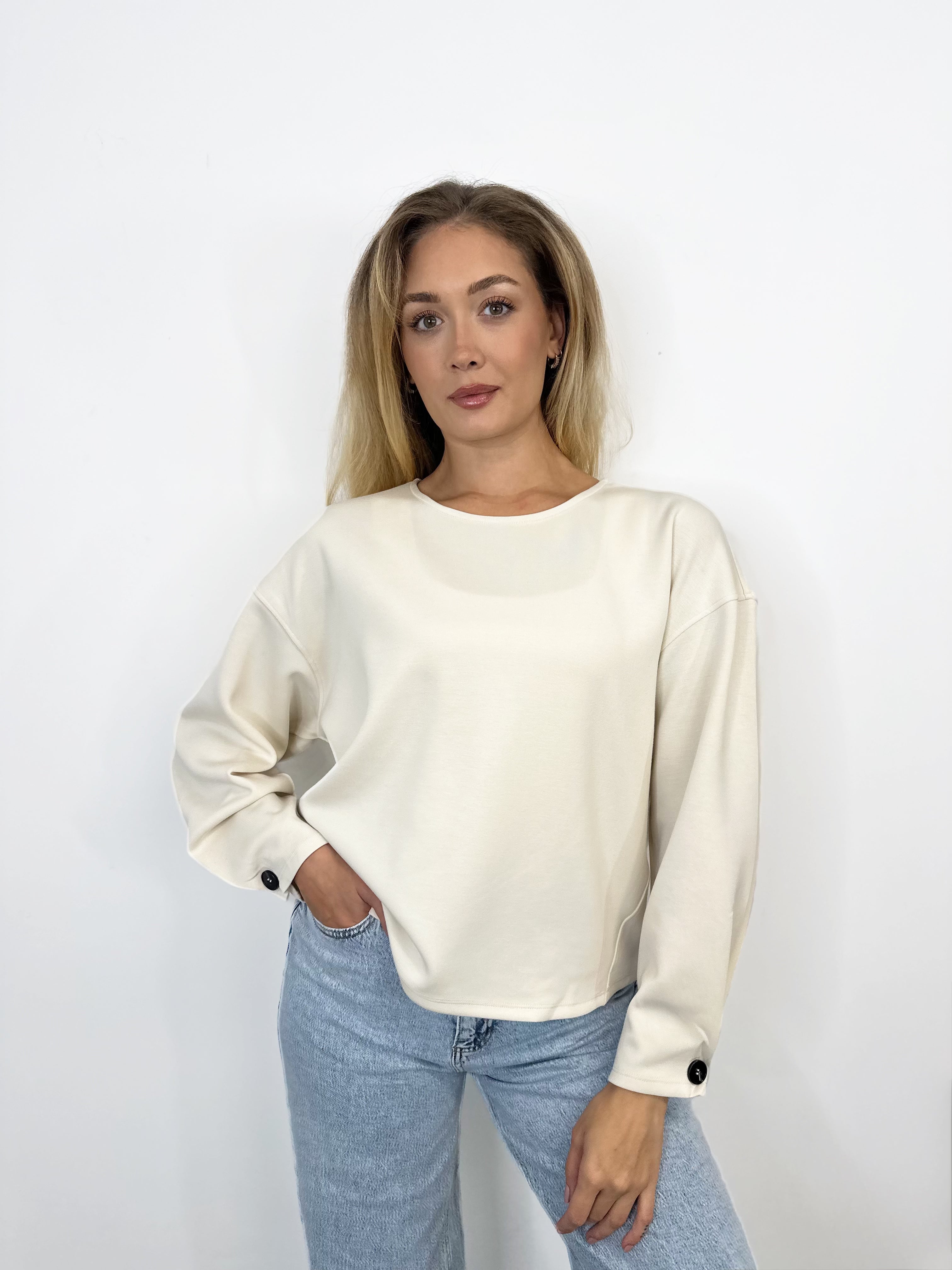 Nira Round Neck Top (Birch)