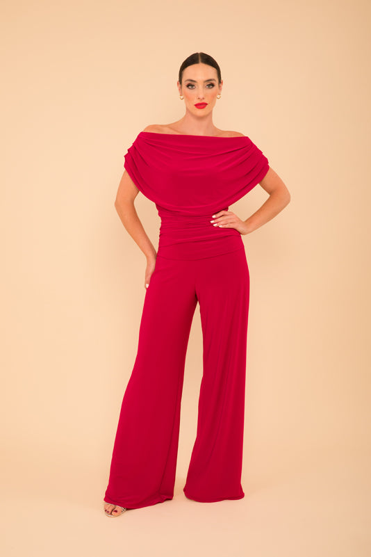 Carbon Jersey Jumpsuit (Magenta)