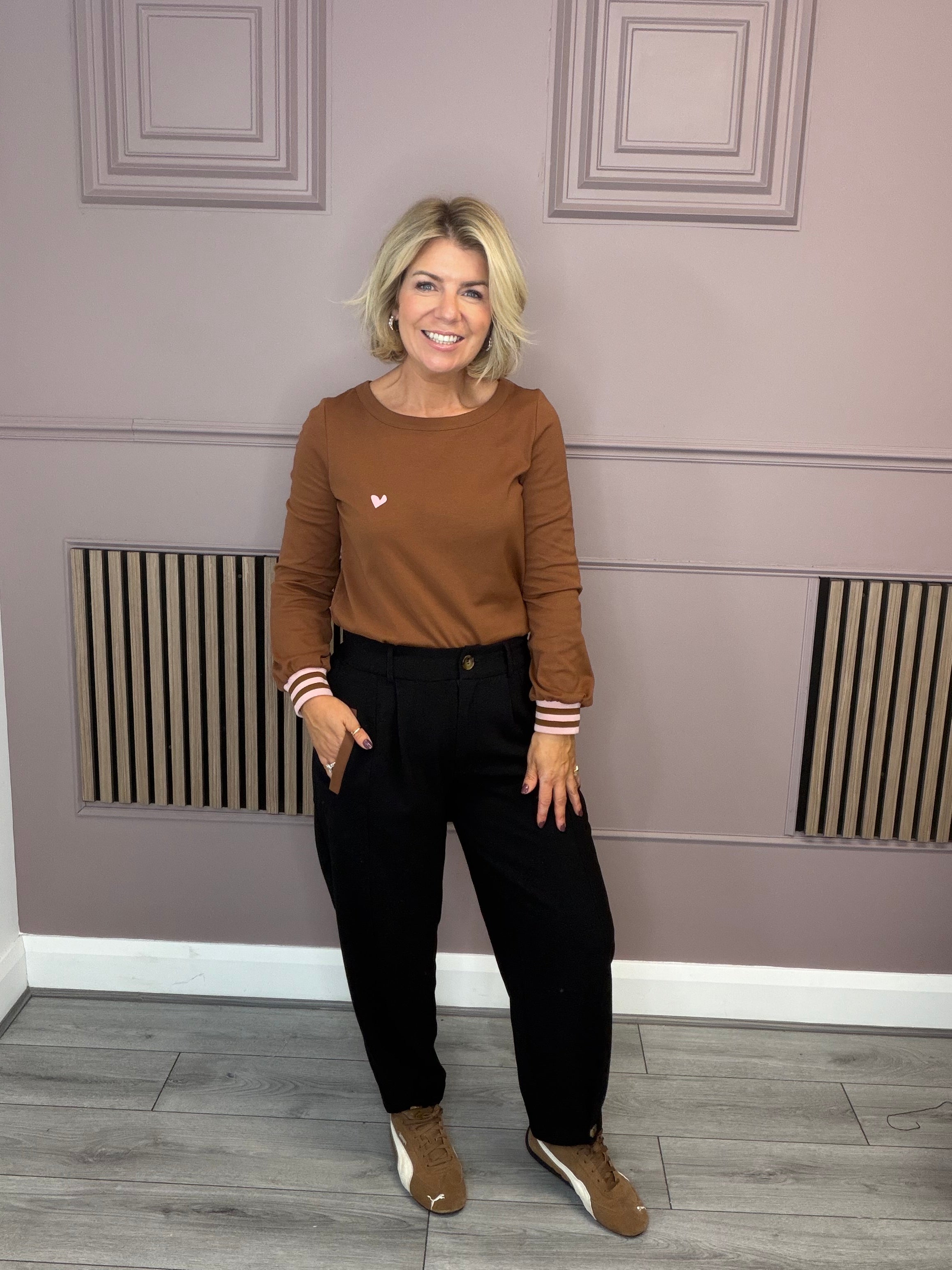 **PRESALE** Selene Barrel Leg Trousers (Black)