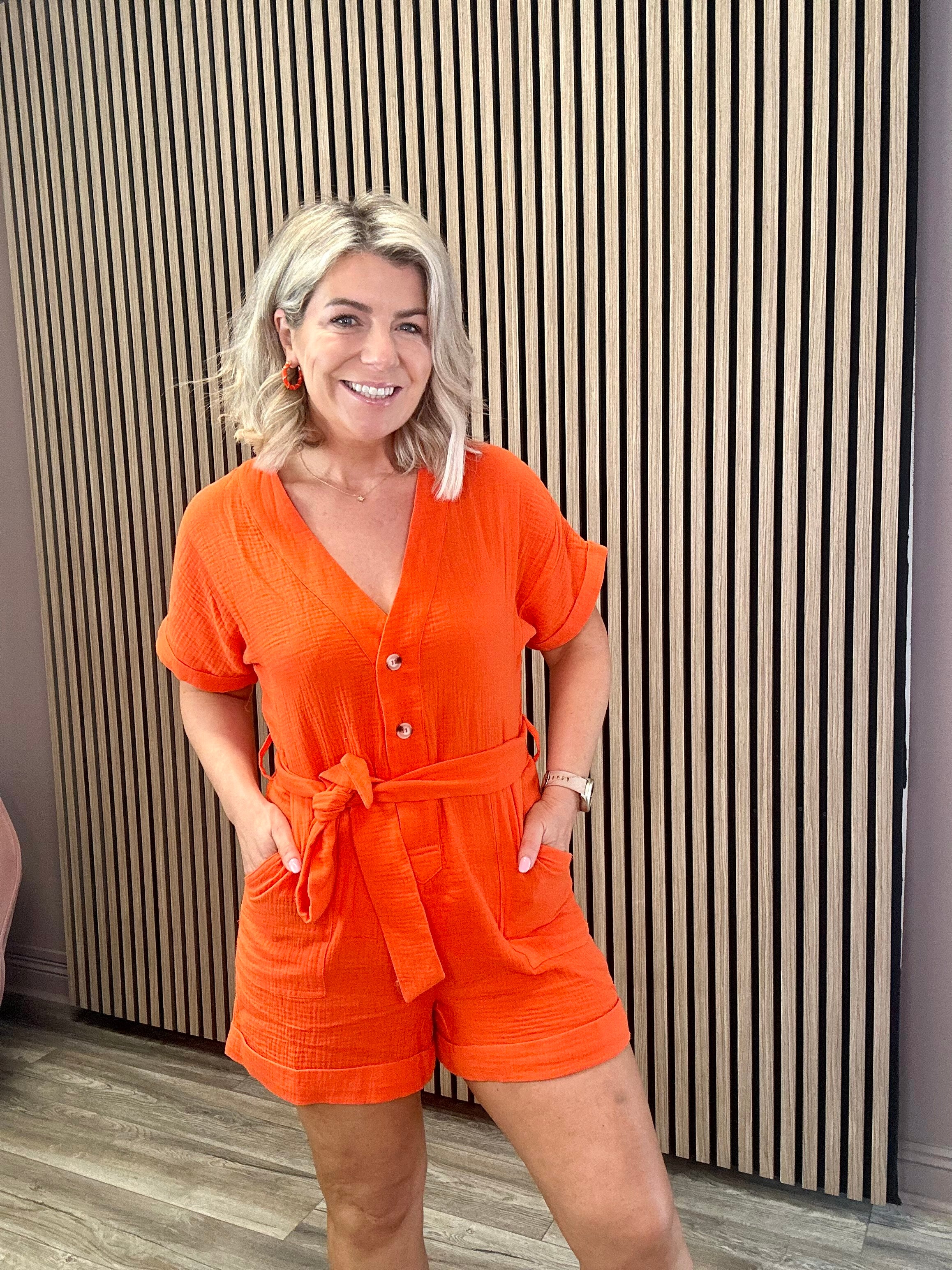 Lika Playsuit (Orange)