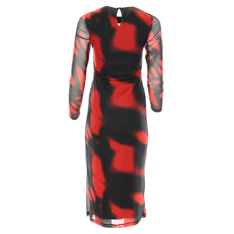 Jade Midi Dress (Red)