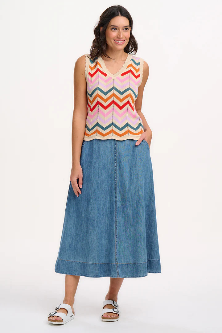 Orianna Skirt (Mid-Blue Denim)