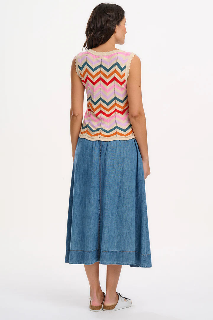 Orianna Skirt (Mid-Blue Denim)