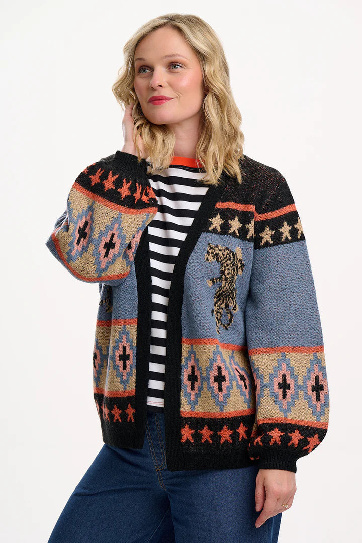 Yvette Cardigan (Multi/Tiger)