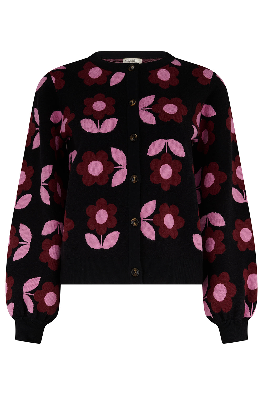 Venetia Cardigan (Black/Daisy)