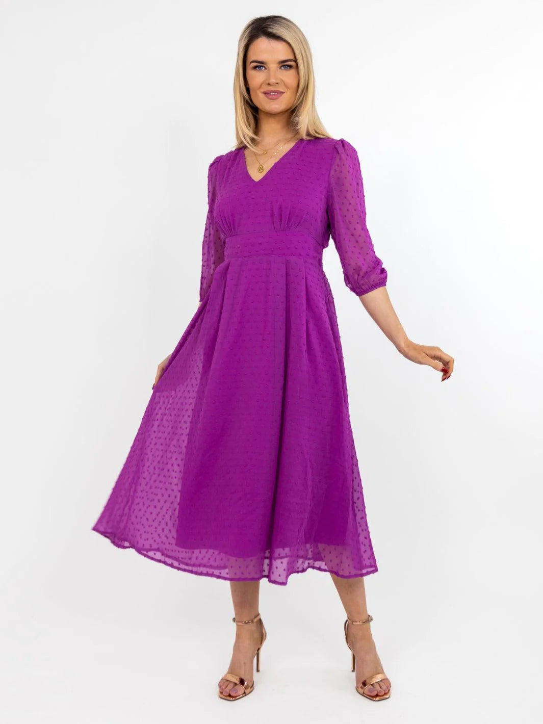 Audrey Midi Dress (Purple)