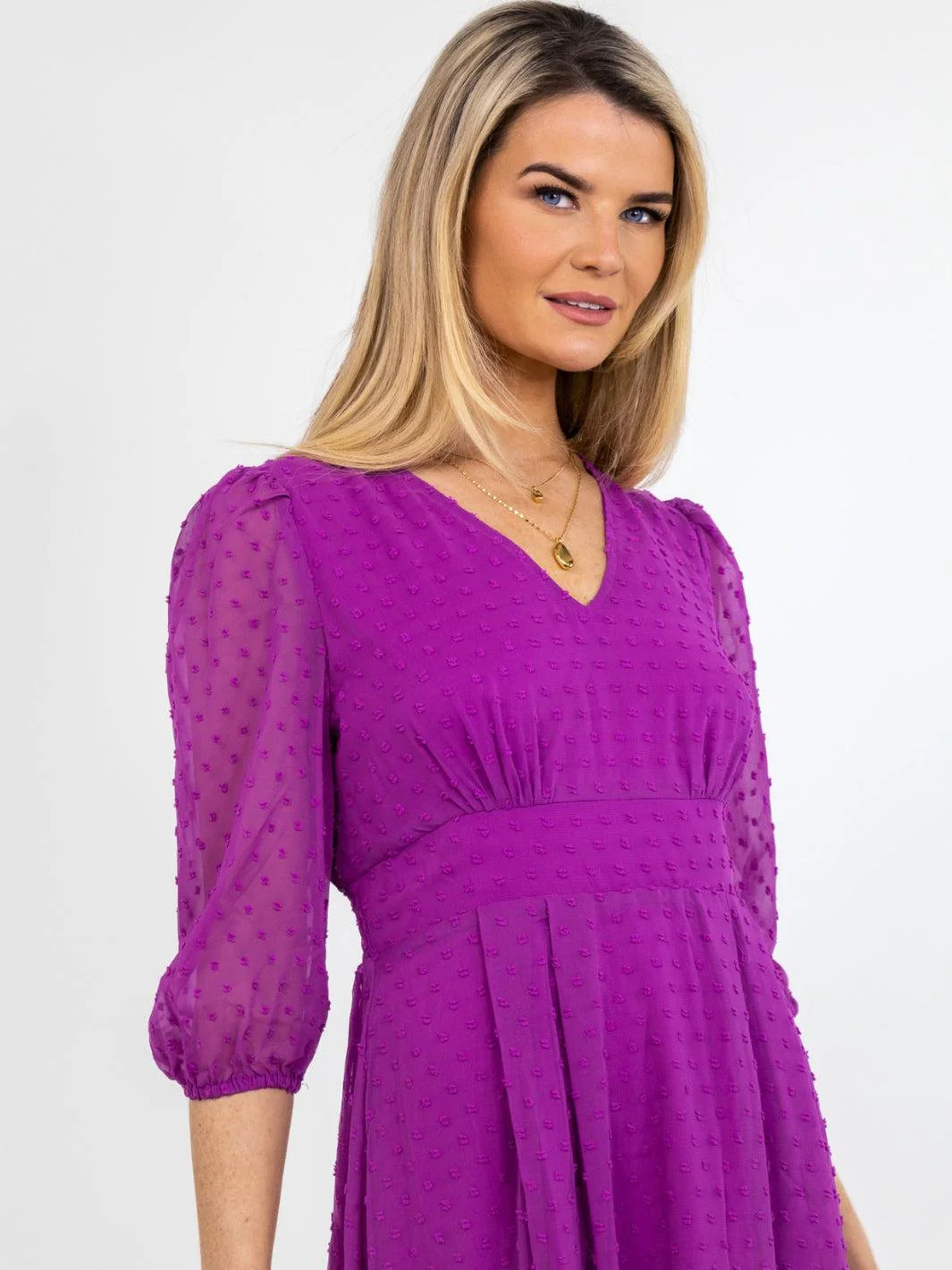 Audrey Midi Dress (Purple)