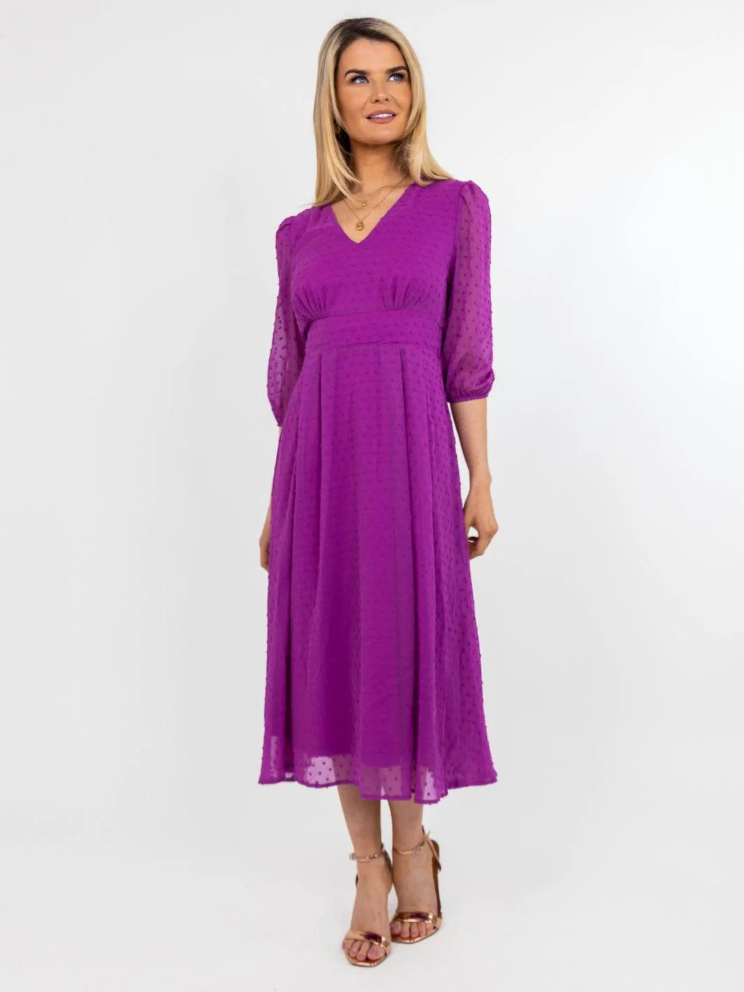 Audrey Midi Dress (Purple)