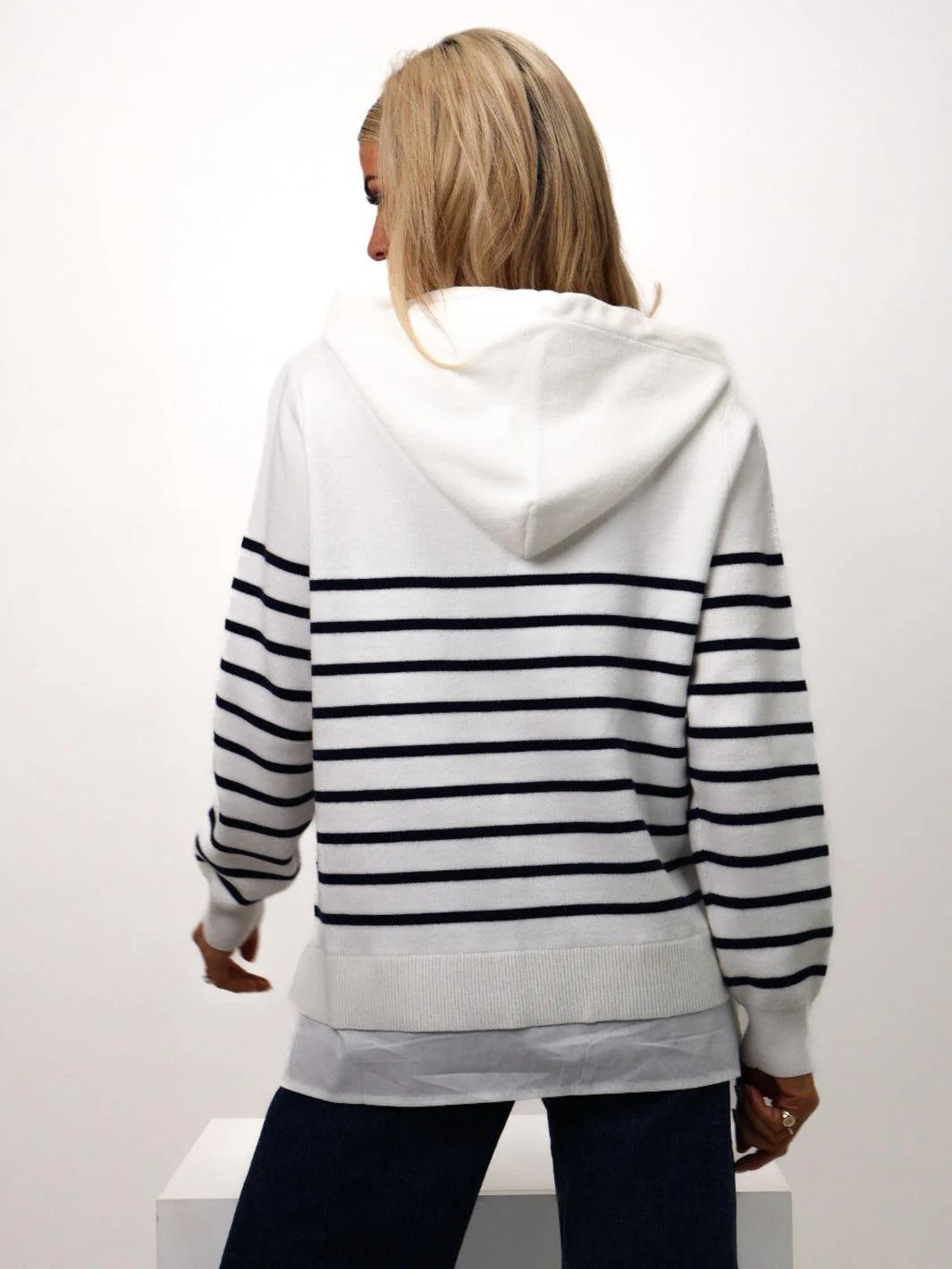 Sam Jumper (White/Navy Stripe)
