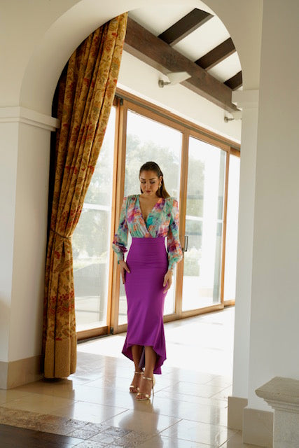 SINZE HIGH LOW DRESS (MULTI)