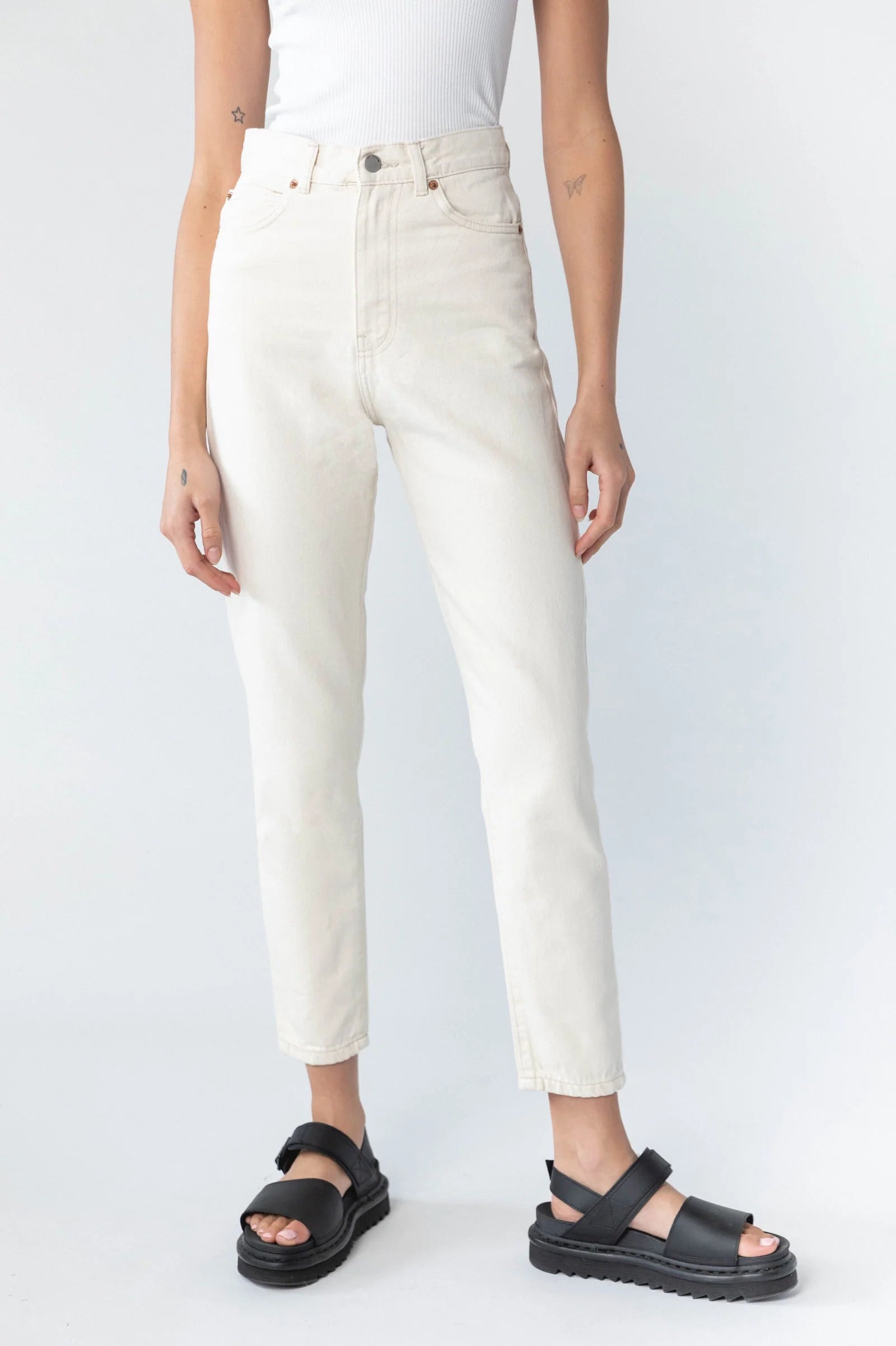 Nora Empress High Waisted Mom Jeans (Loom State/Cream)
