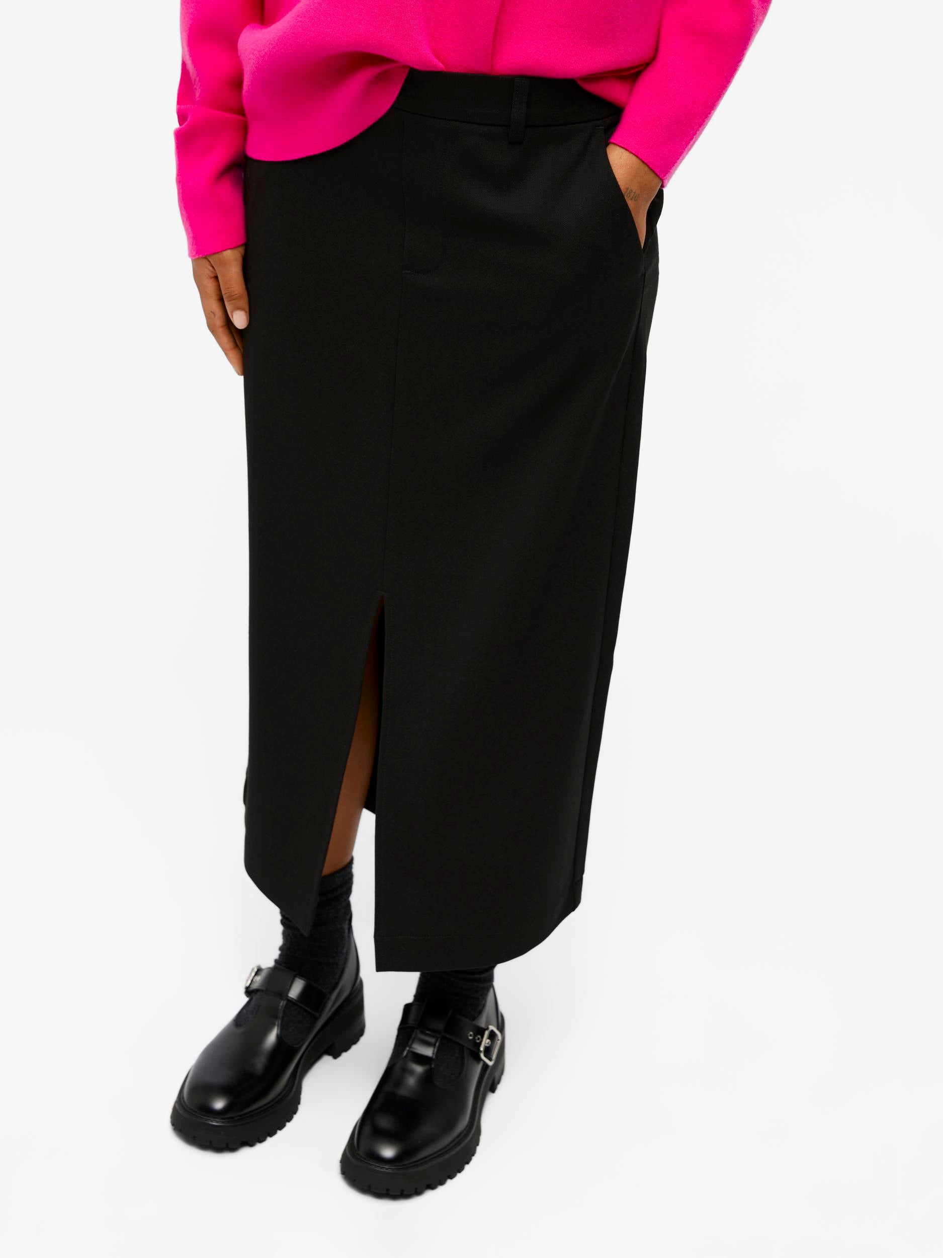 SALLY MIDI SKIRT (BLACK)