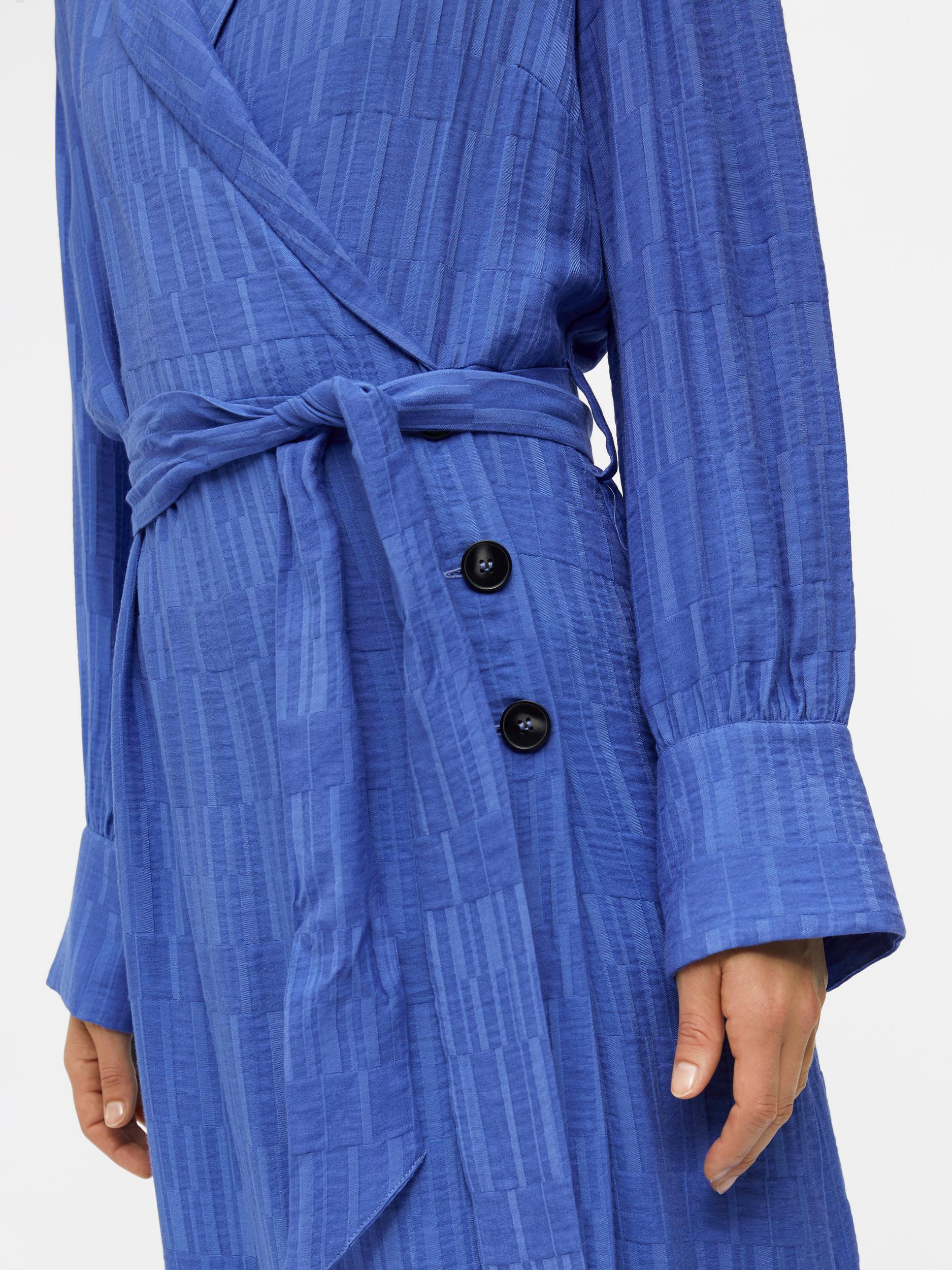 JANINE L/S MIDI WRAP DRESS (AMPARO BLUE)