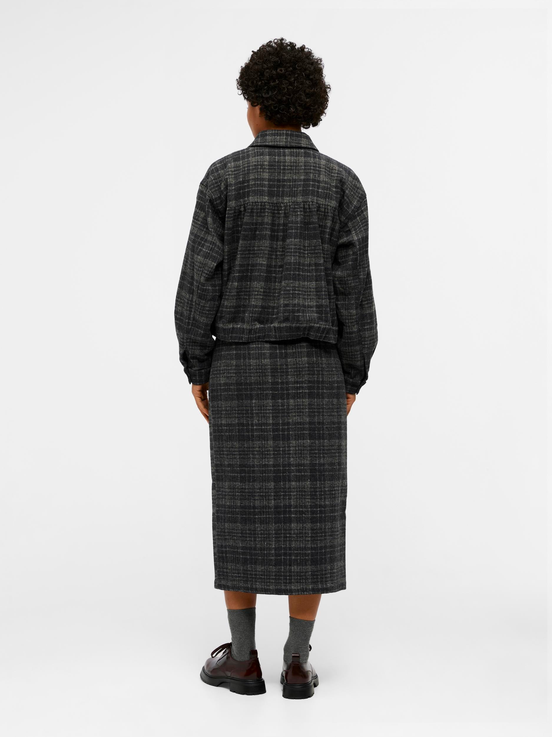 ODIL CROPPED JACKET (DARK GREY/MELANGE)