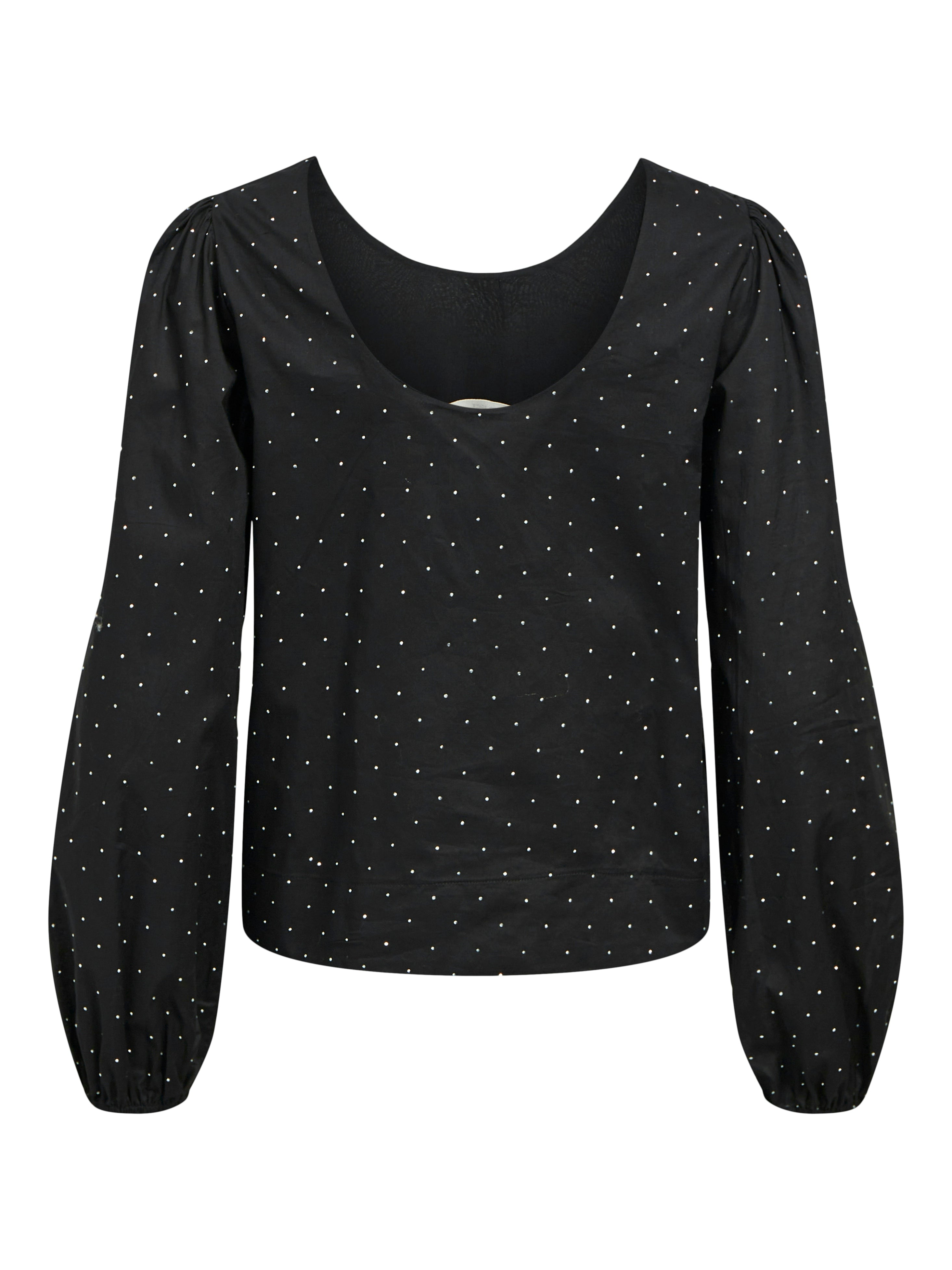 Gina Rhinestone Top (Black/Rhinestone)