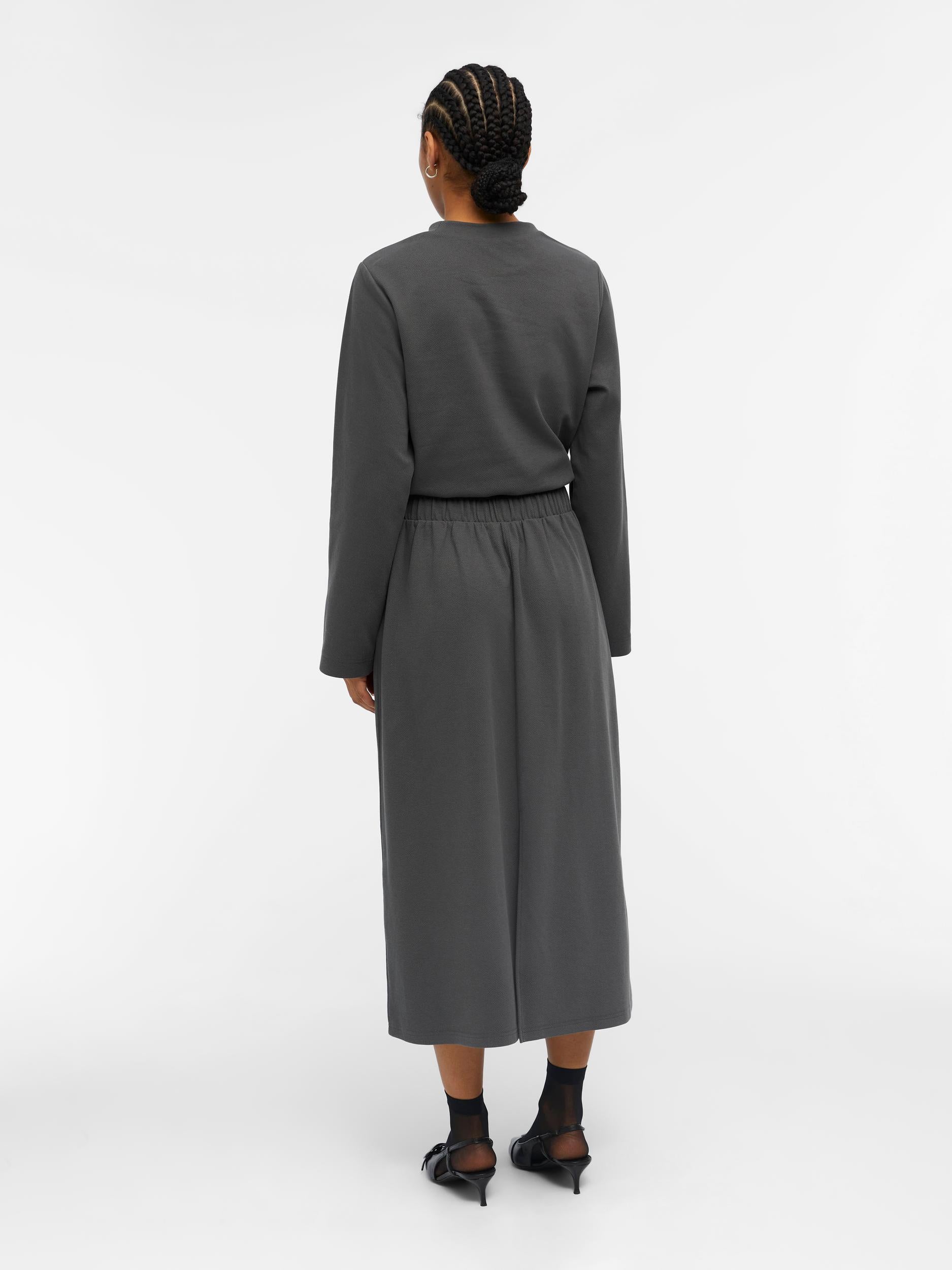 JUMA MIDI SKIRT (MAGNET/GREY)