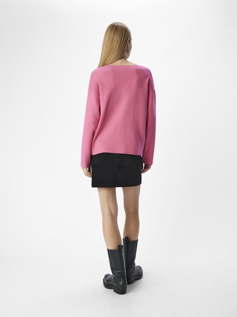 Rayna V-Neck Jumper (Hot Pink)
