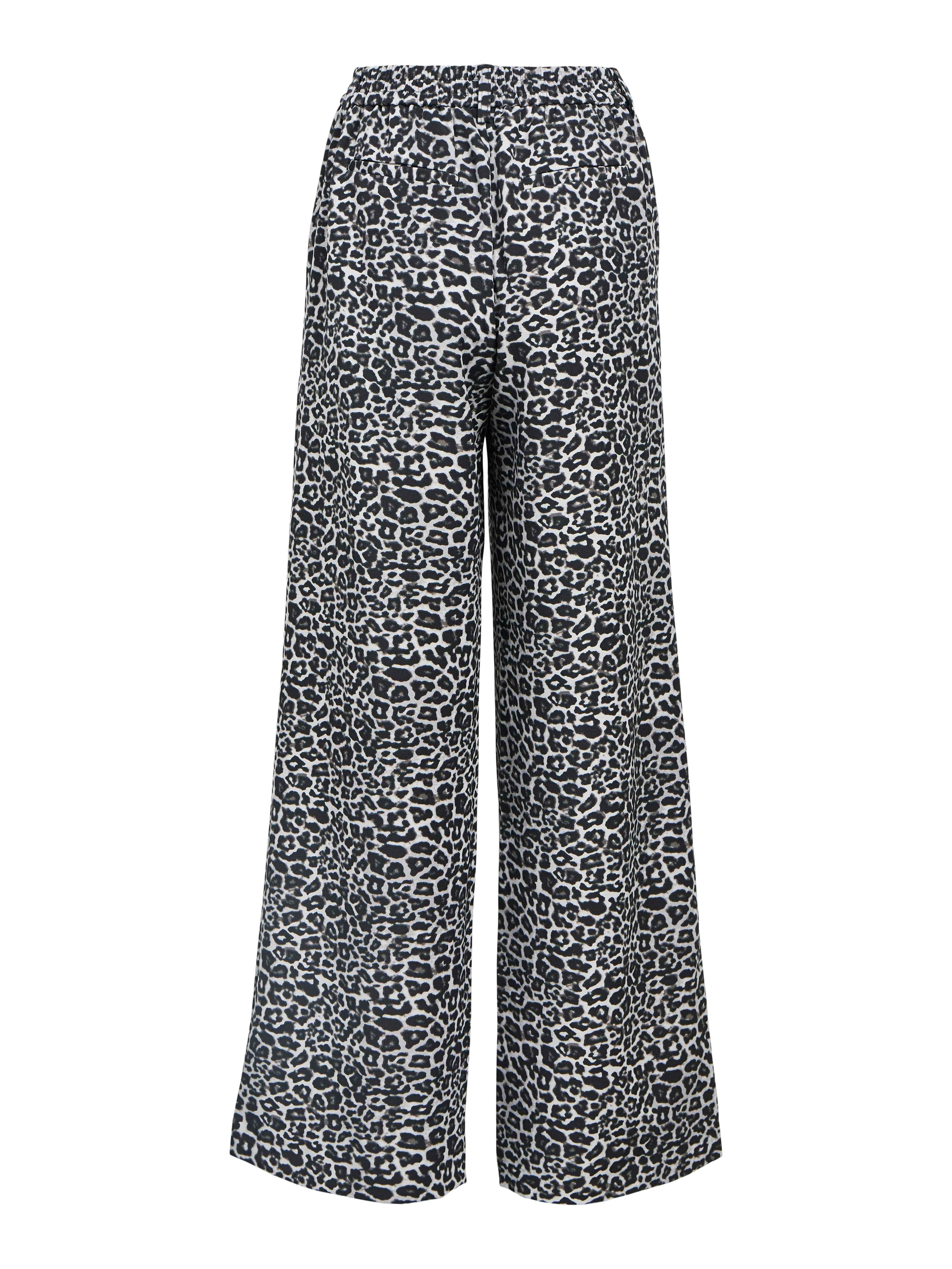 Babette Wide Leg Pants (Grey/Leo)