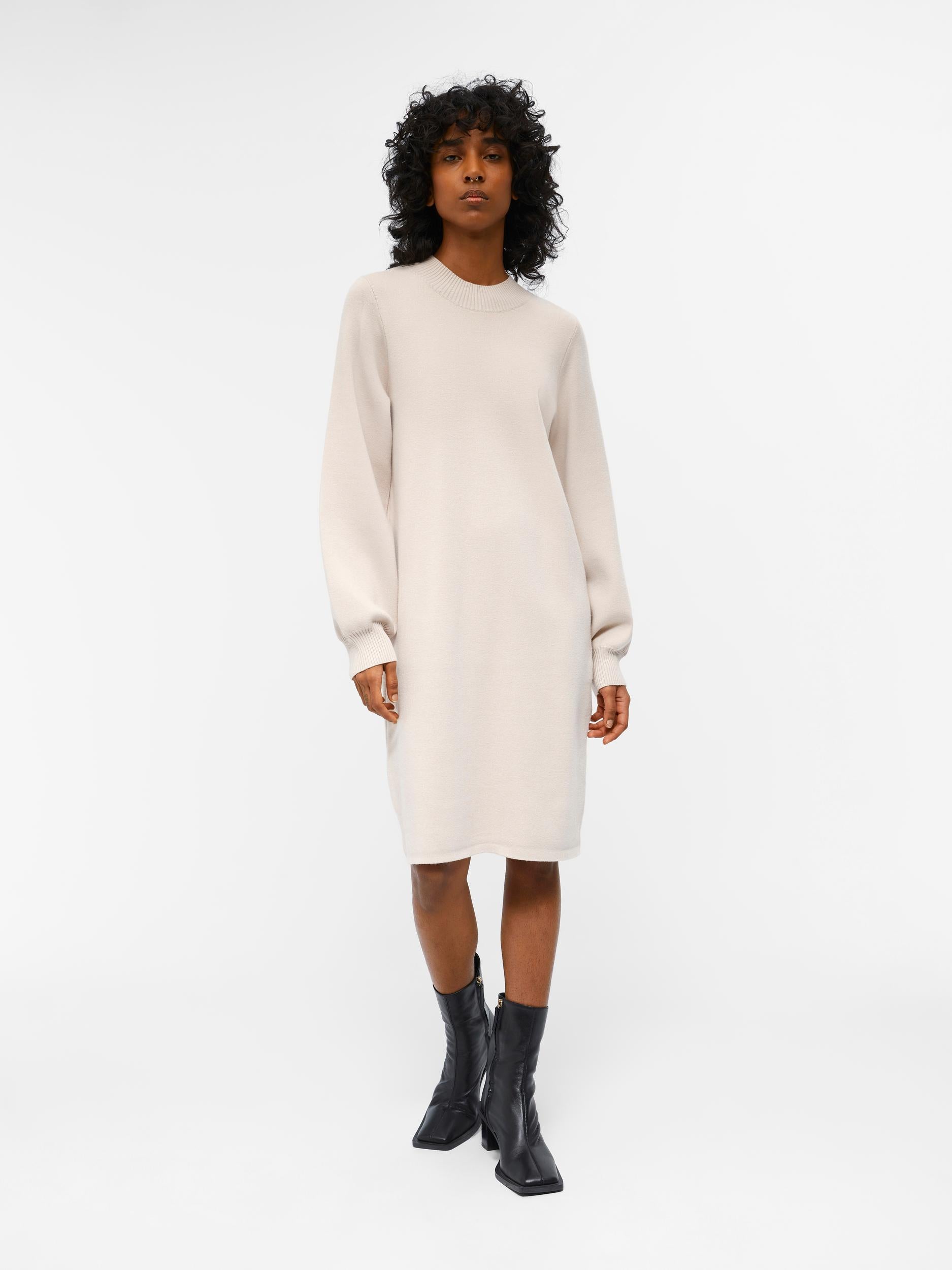 TAMMY KNIT DRESS (IVORY/SILVER GREY)
