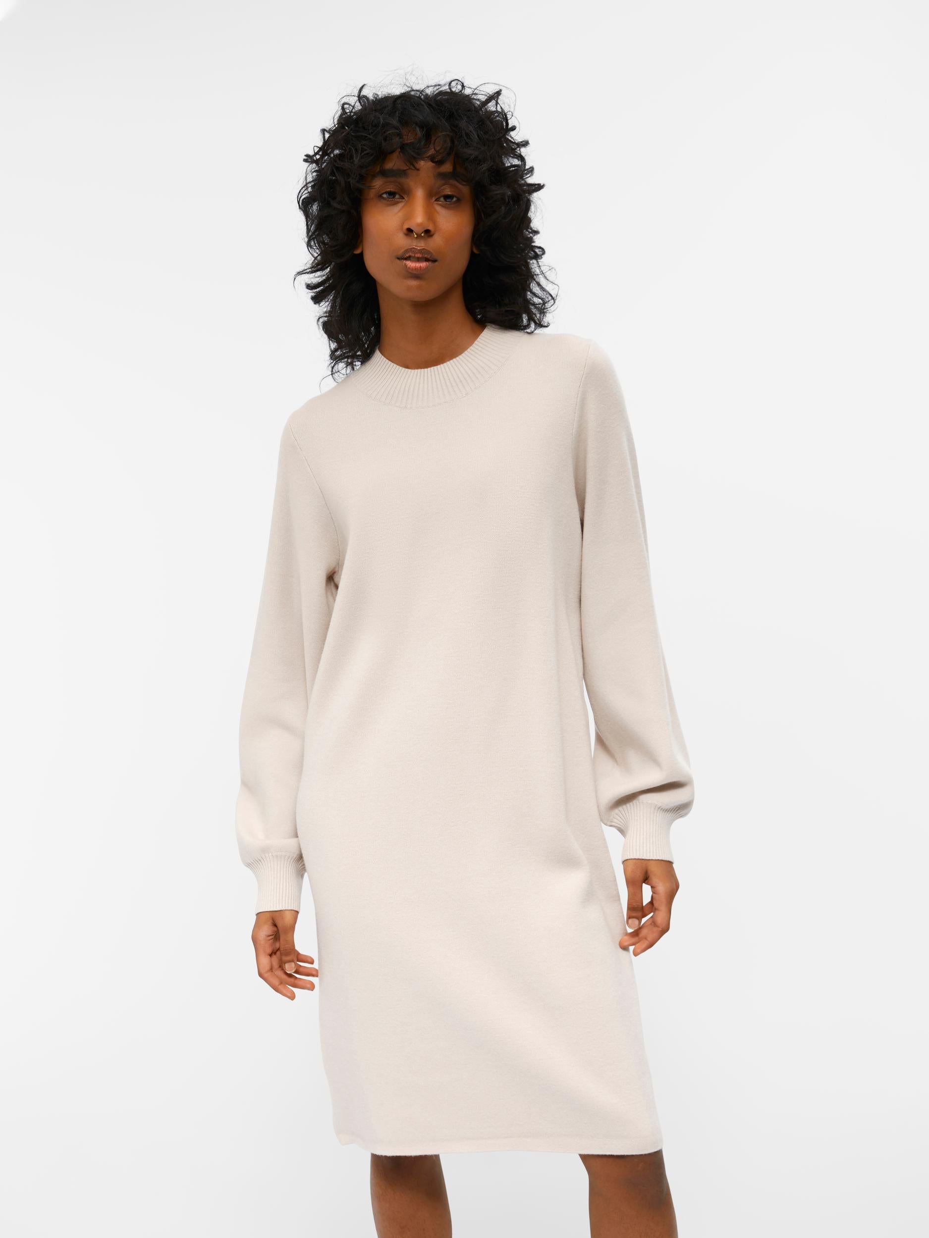 TAMMY KNIT DRESS (IVORY/SILVER GREY)