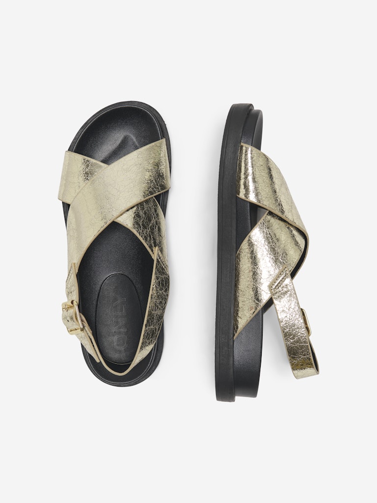 Macy Flat Sandal (Gold/Crinkle)