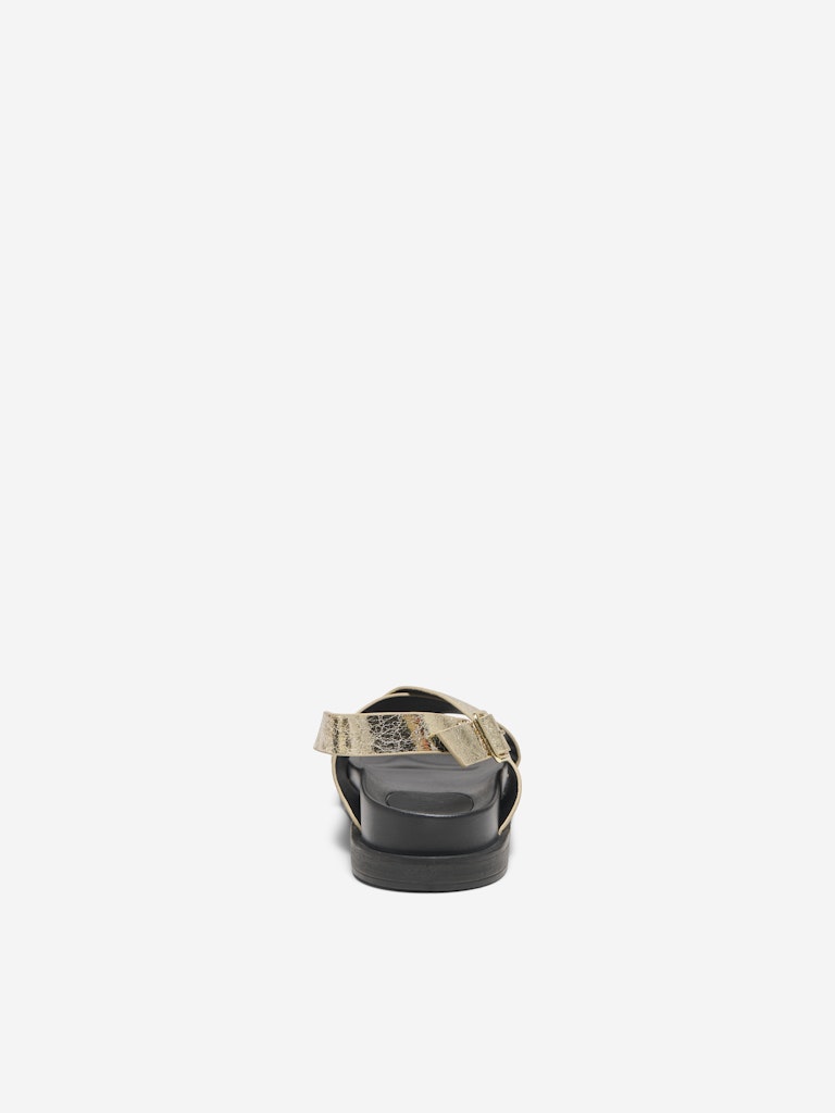 Macy Flat Sandal (Gold/Crinkle)